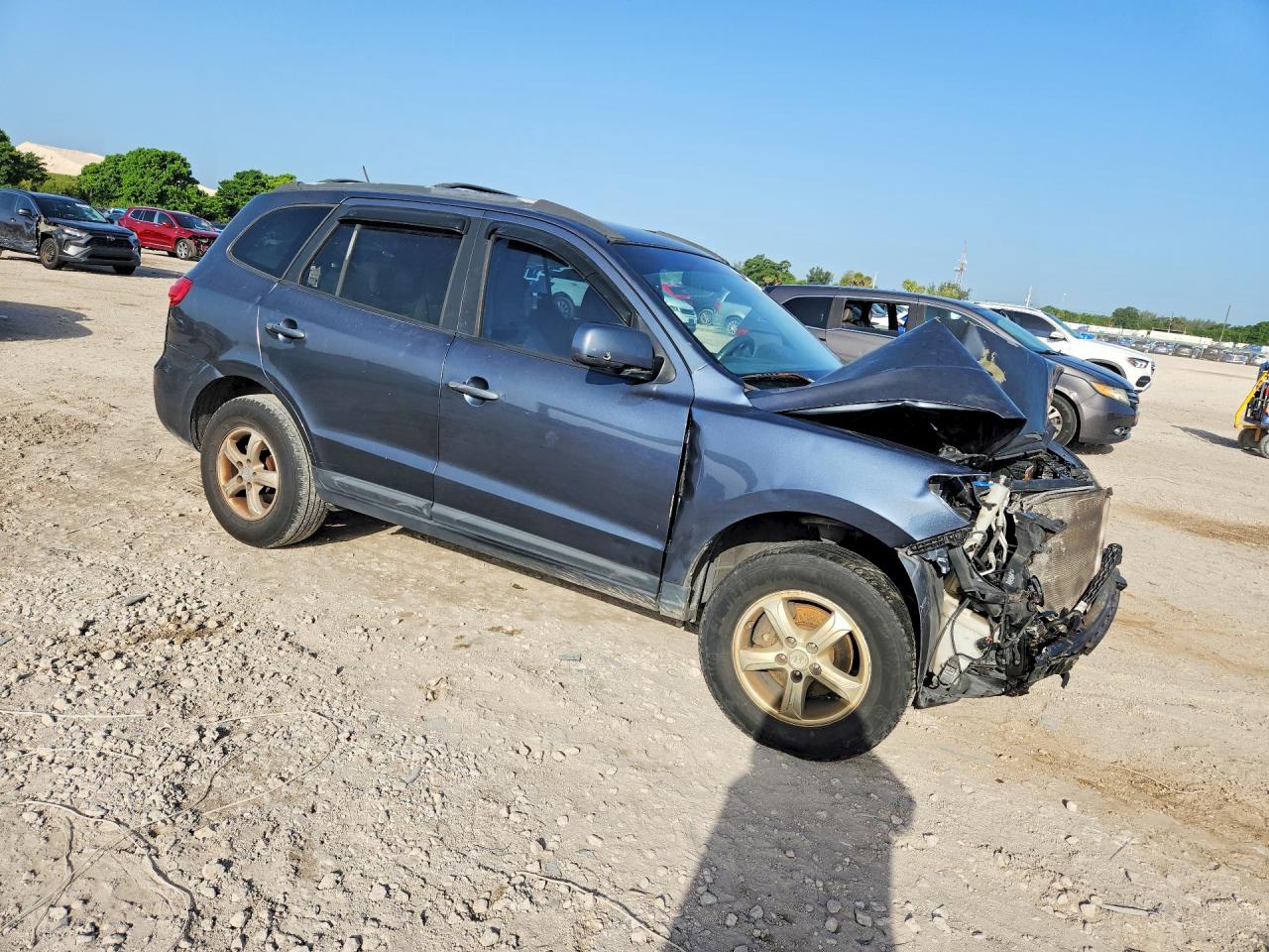 2008 Hyundai Santa Fe Gls Серый vin: 5NMSG13DX8H181841