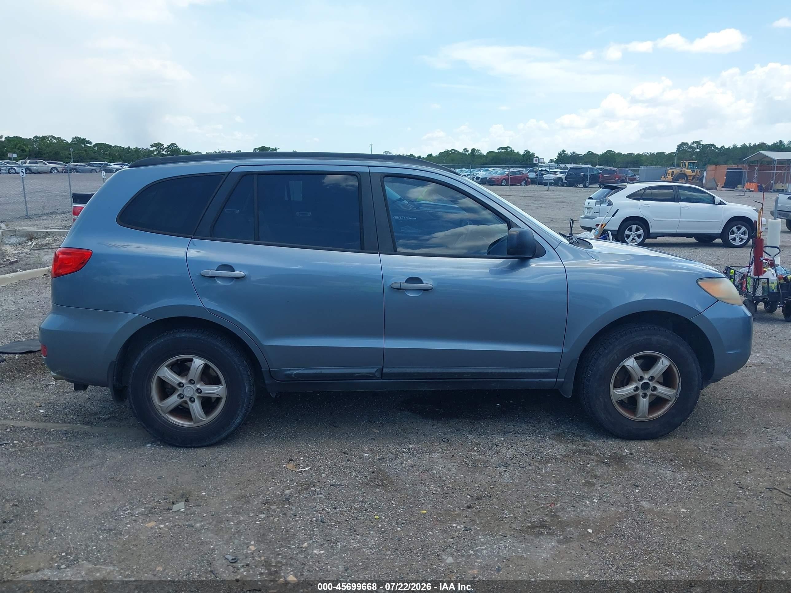 2009 Hyundai Santa Fe Gls Light Blue vin: 5NMSG13DX9H275428