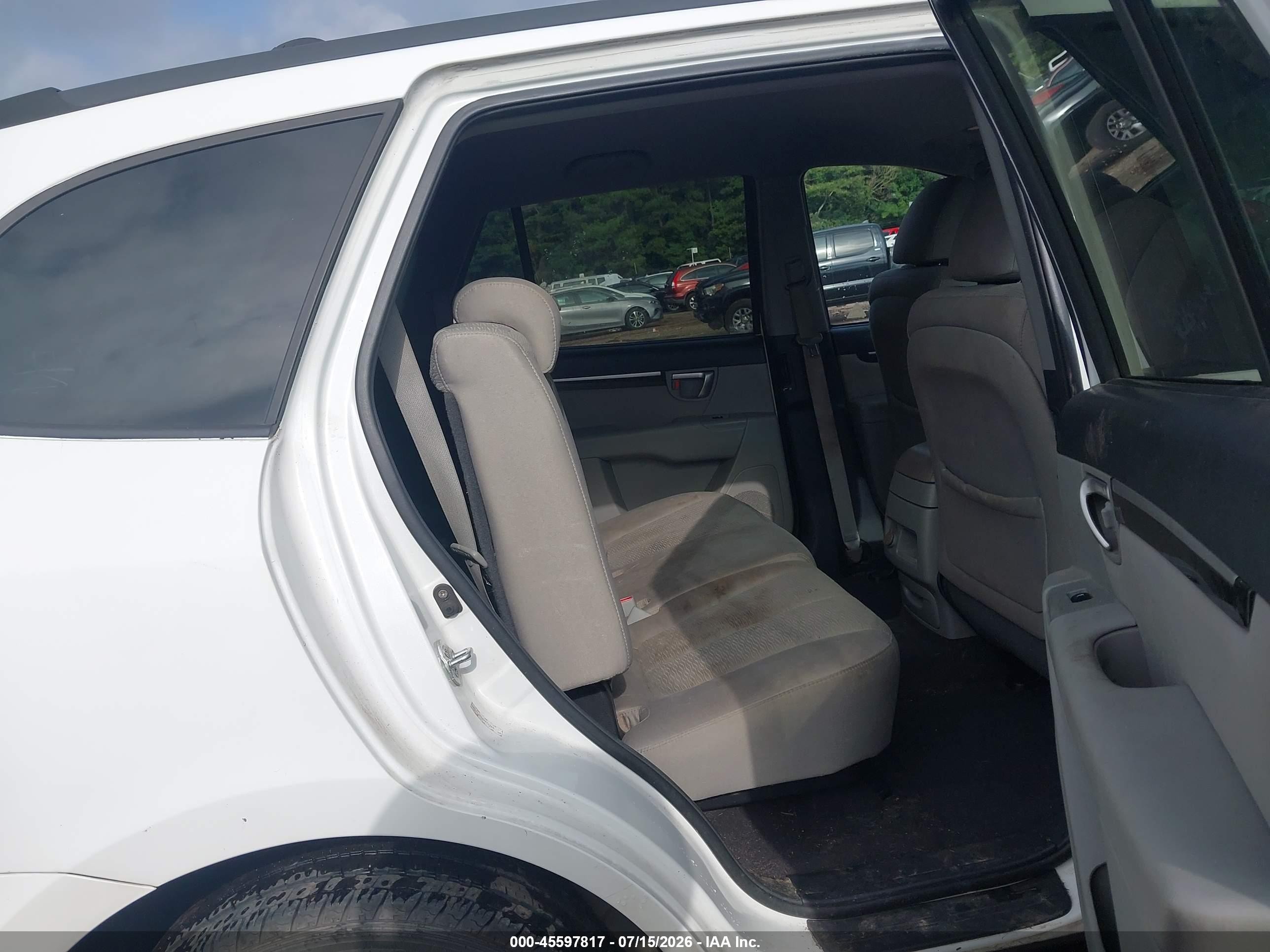 2009 Hyundai Santa Fe Gls White vin: 5NMSG13DX9H277468