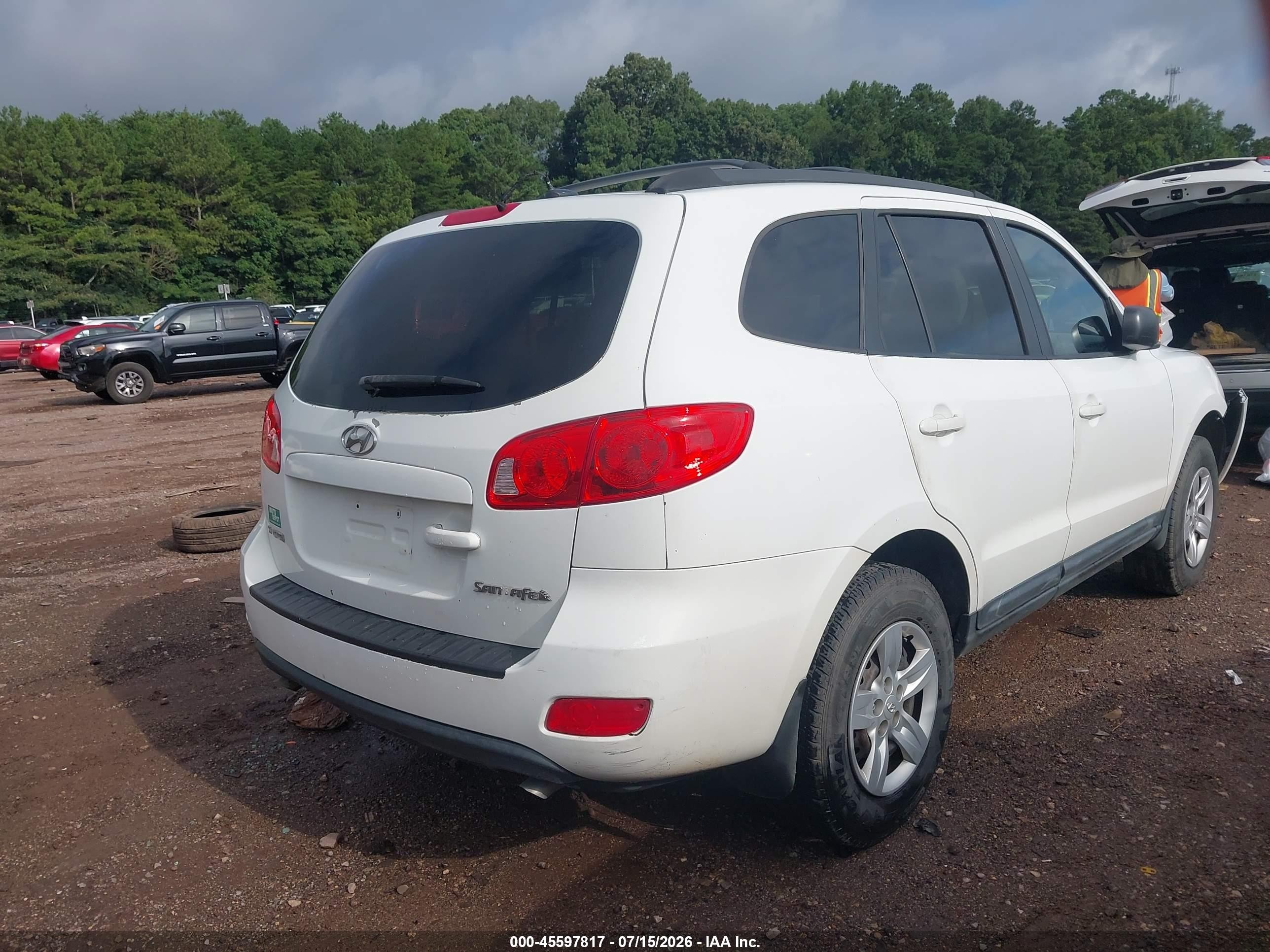 2009 Hyundai Santa Fe Gls White vin: 5NMSG13DX9H277468