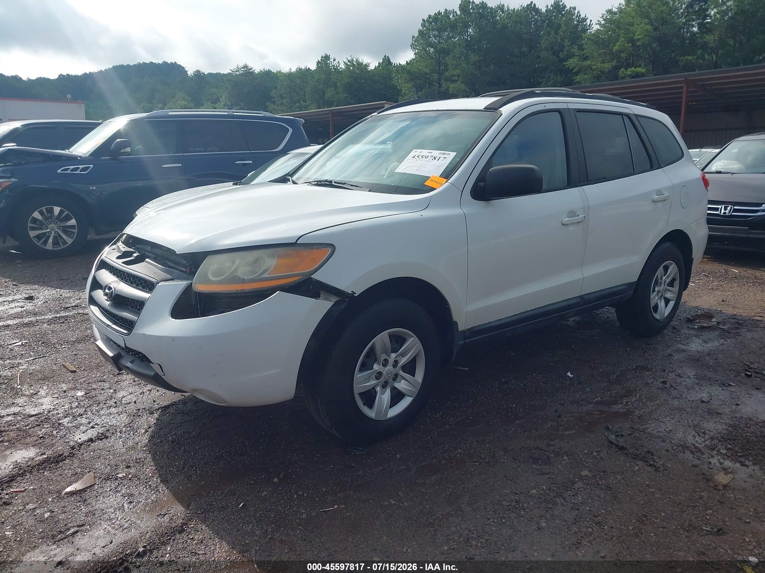 2009 Hyundai Santa Fe Gls White vin: 5NMSG13DX9H277468