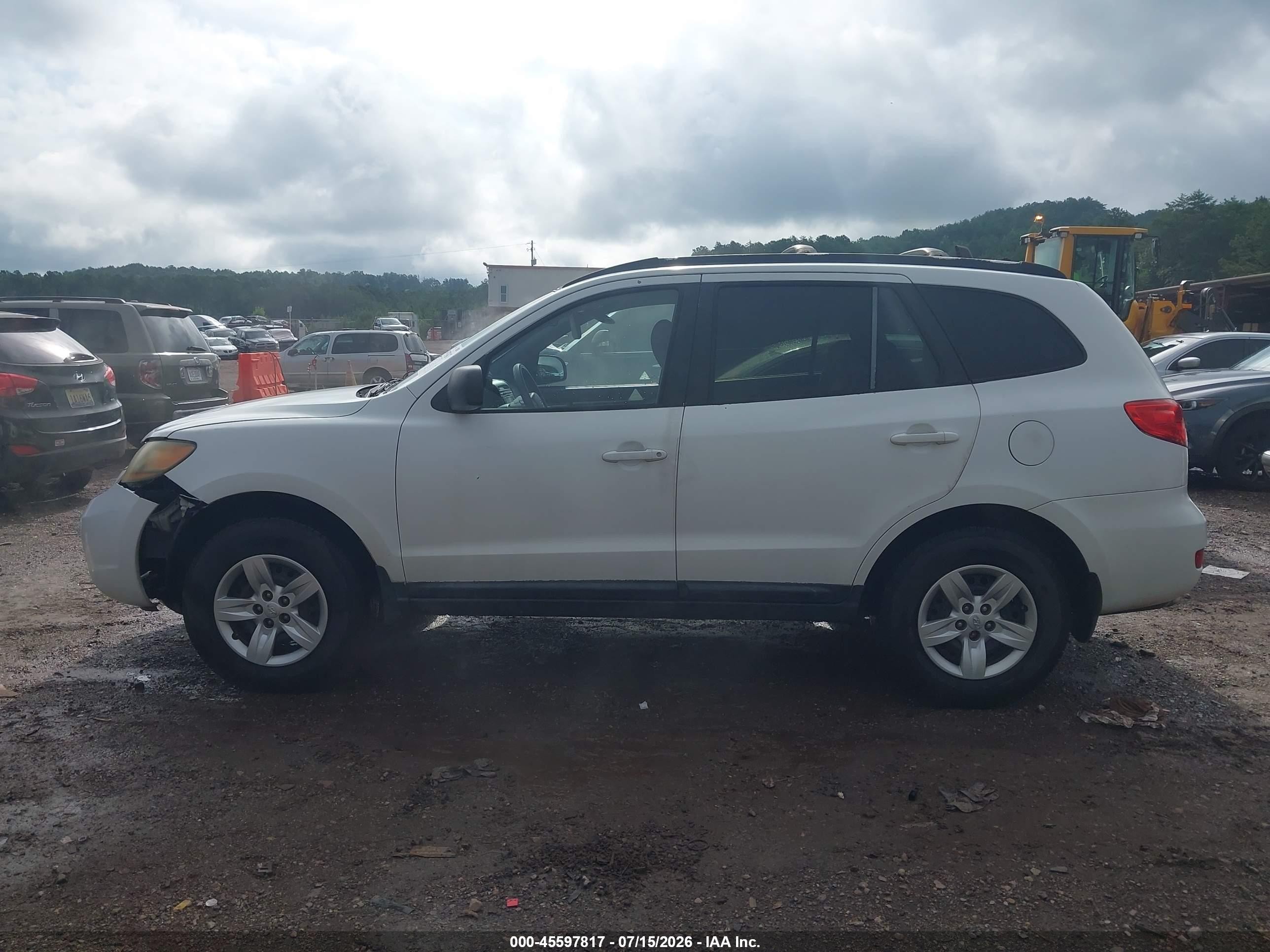 2009 Hyundai Santa Fe Gls White vin: 5NMSG13DX9H277468