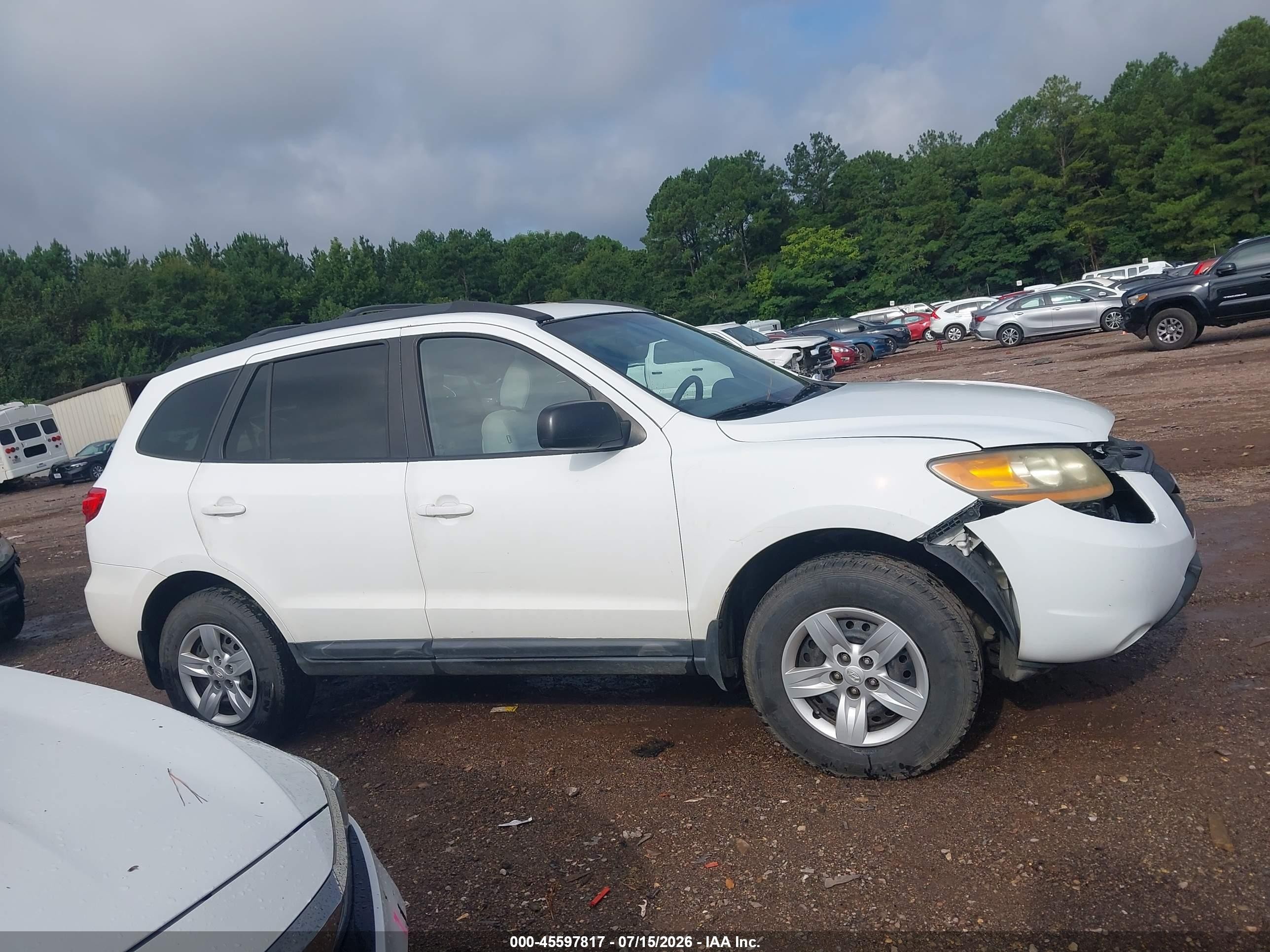 2009 Hyundai Santa Fe Gls White vin: 5NMSG13DX9H277468