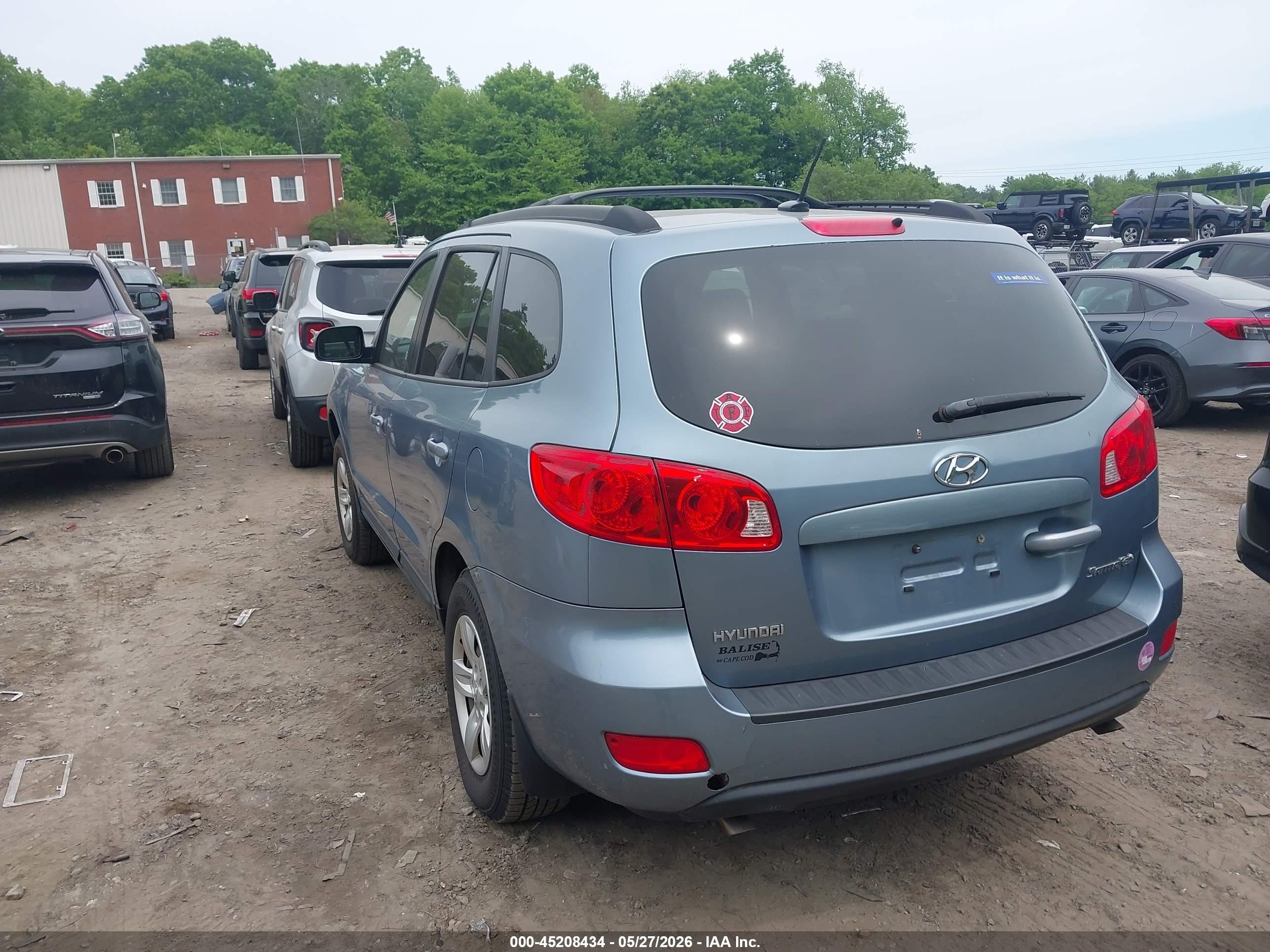 2009 Hyundai Santa Fe Gls Light Blue vin: 5NMSG13DX9H299888