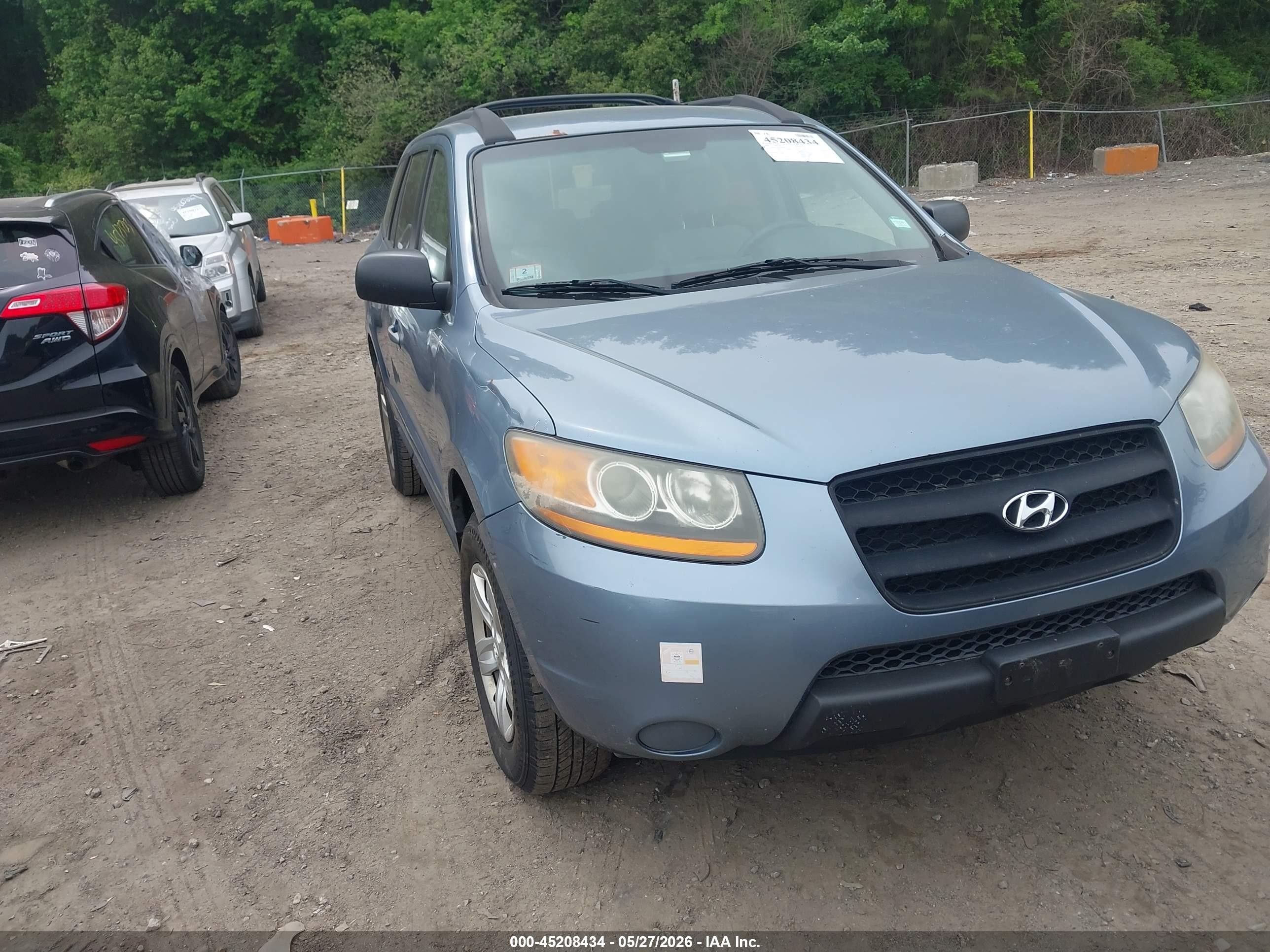 2009 Hyundai Santa Fe Gls Light Blue vin: 5NMSG13DX9H299888