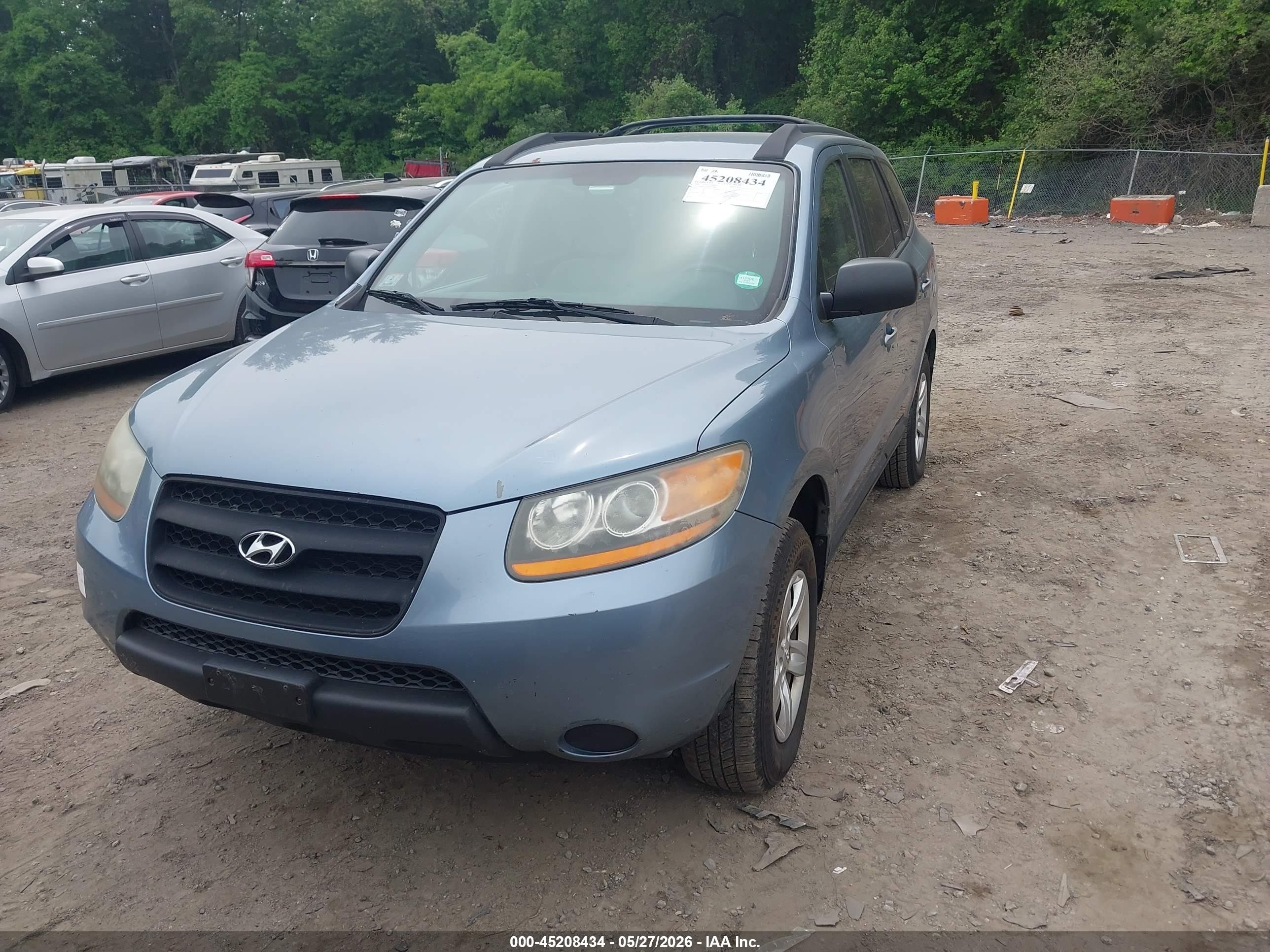 2009 Hyundai Santa Fe Gls Light Blue vin: 5NMSG13DX9H299888