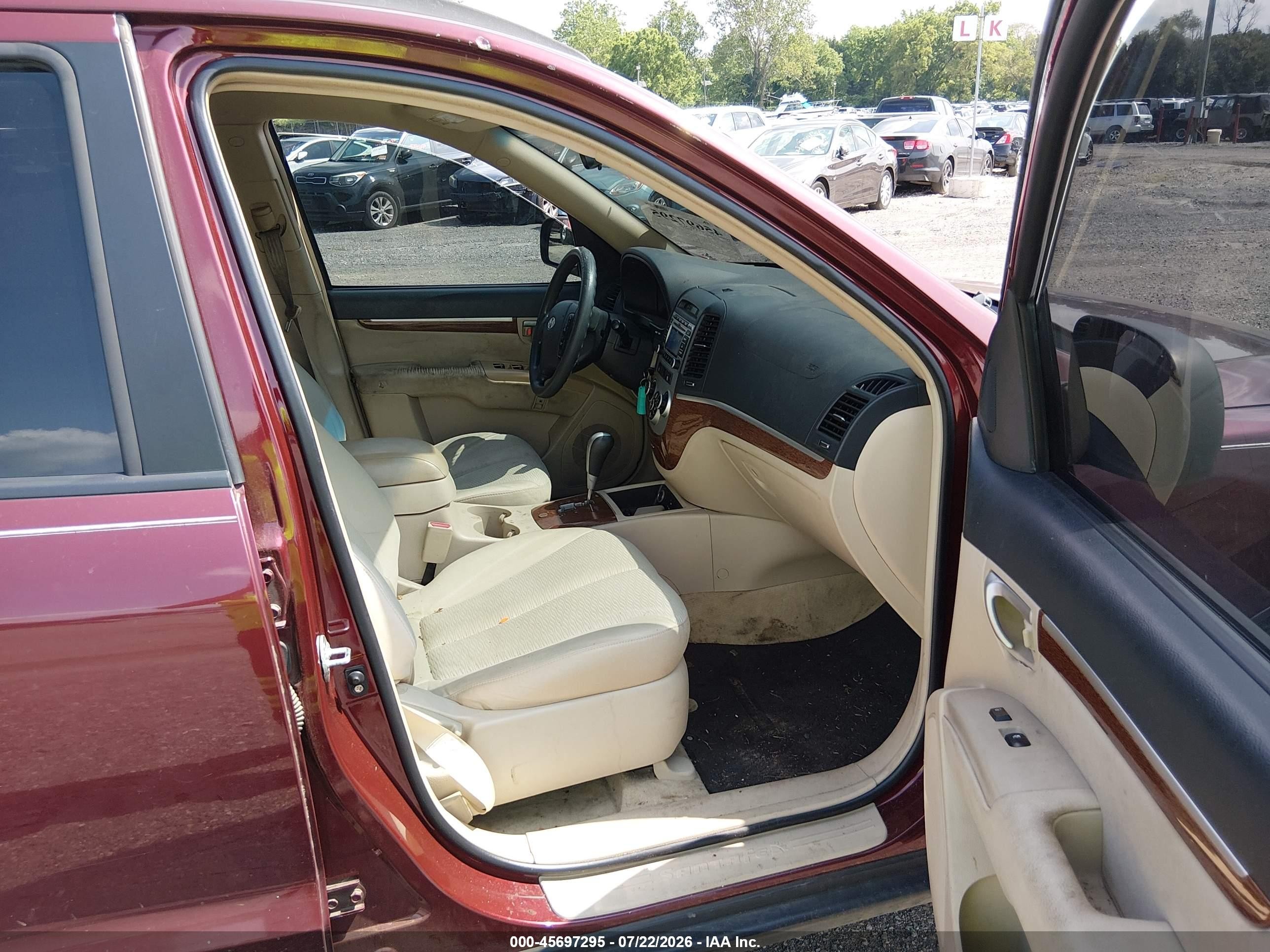2009 Hyundai Santa Fe Gls Maroon vin: 5NMSG13DX9H319332