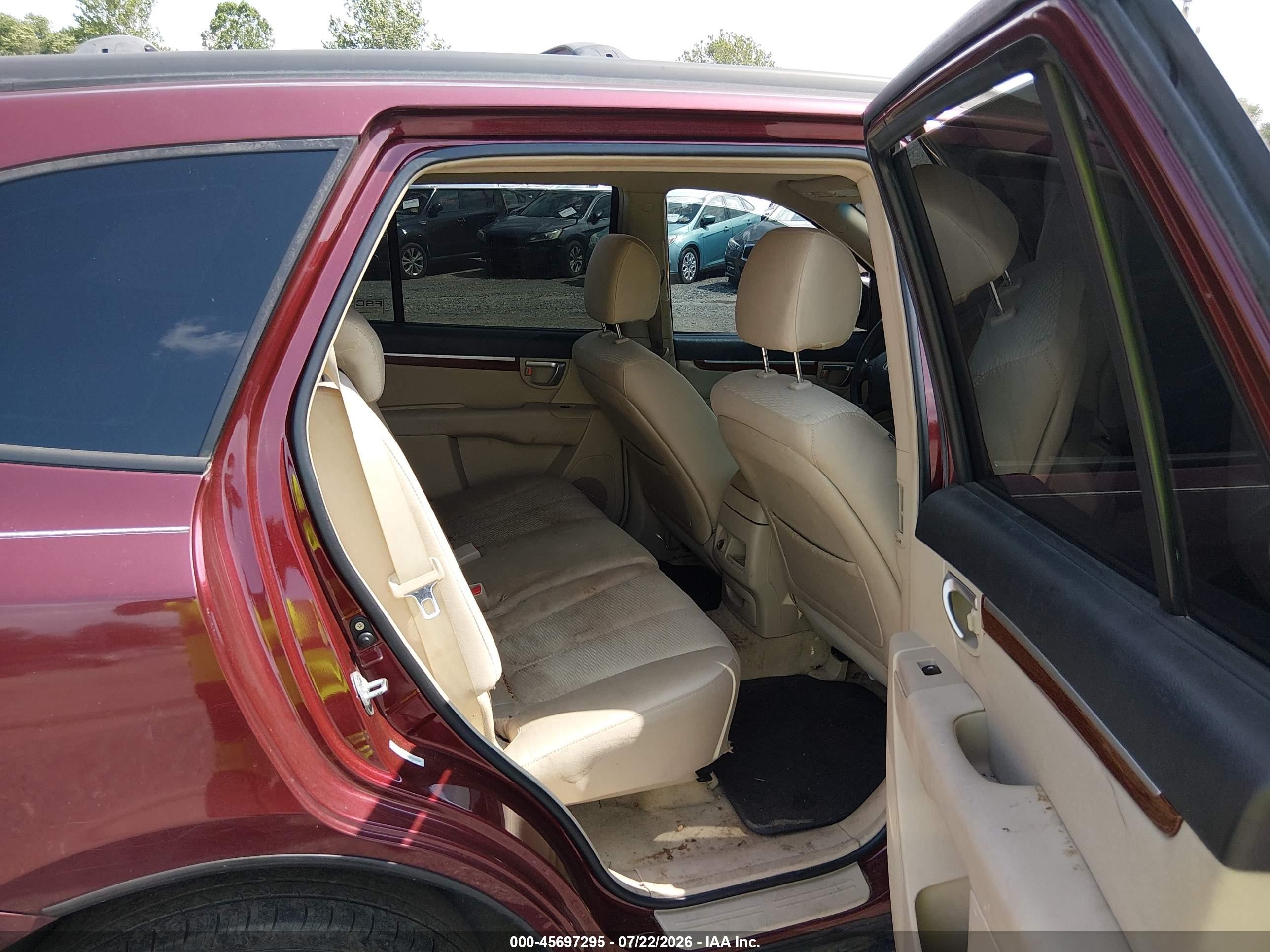 2009 Hyundai Santa Fe Gls Maroon vin: 5NMSG13DX9H319332