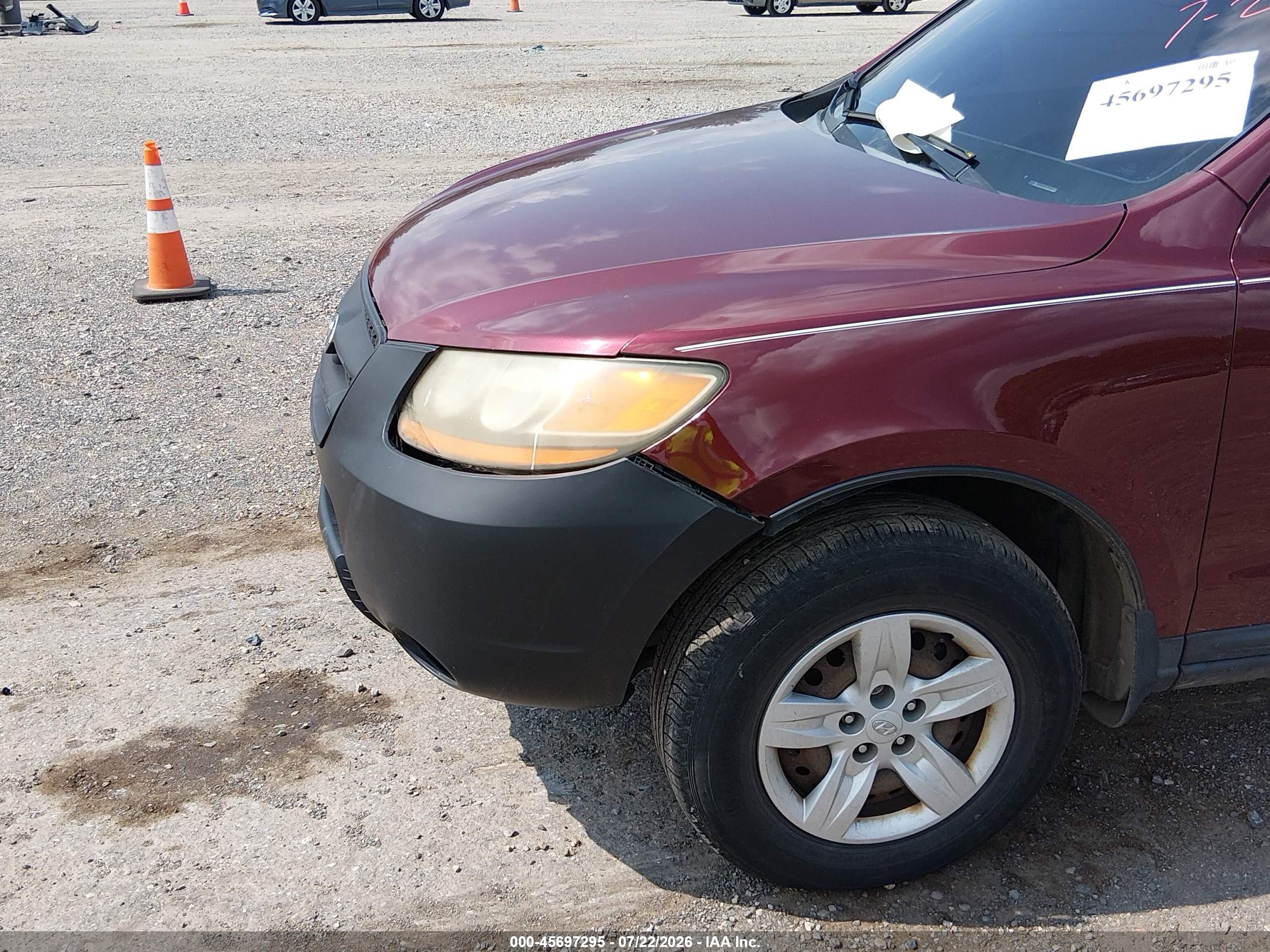 2009 Hyundai Santa Fe Gls Maroon vin: 5NMSG13DX9H319332