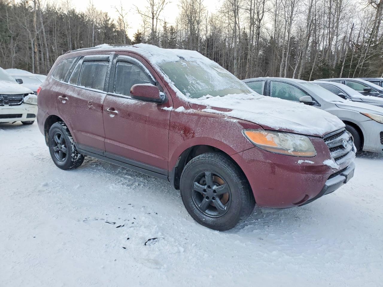 2007 Hyundai Santa Fe Gl Burgundy vin: 5NMSG13E67H032057