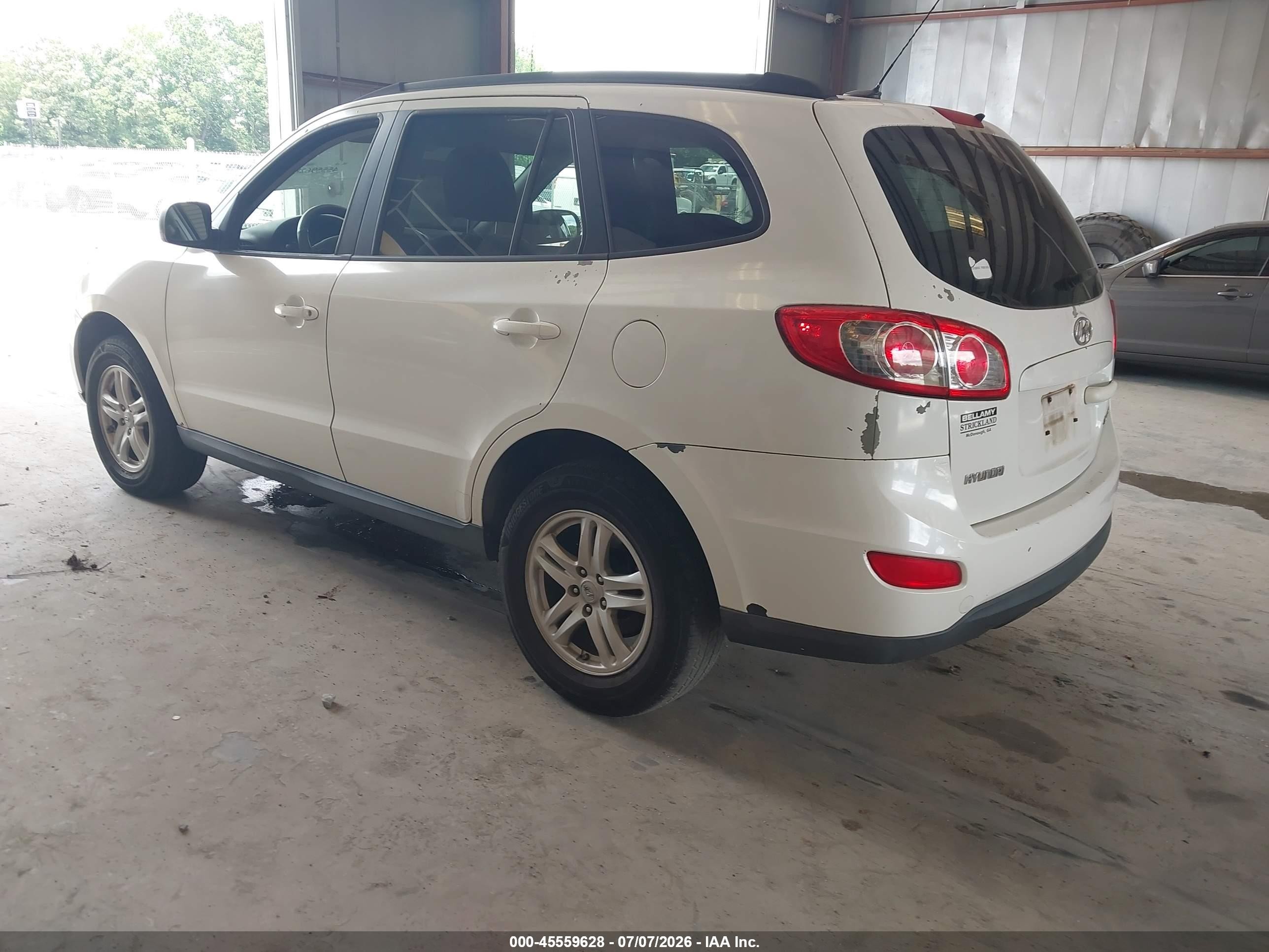 2010 Hyundai Santa Fe Gls White vin: 5NMSG3AB0AH354401