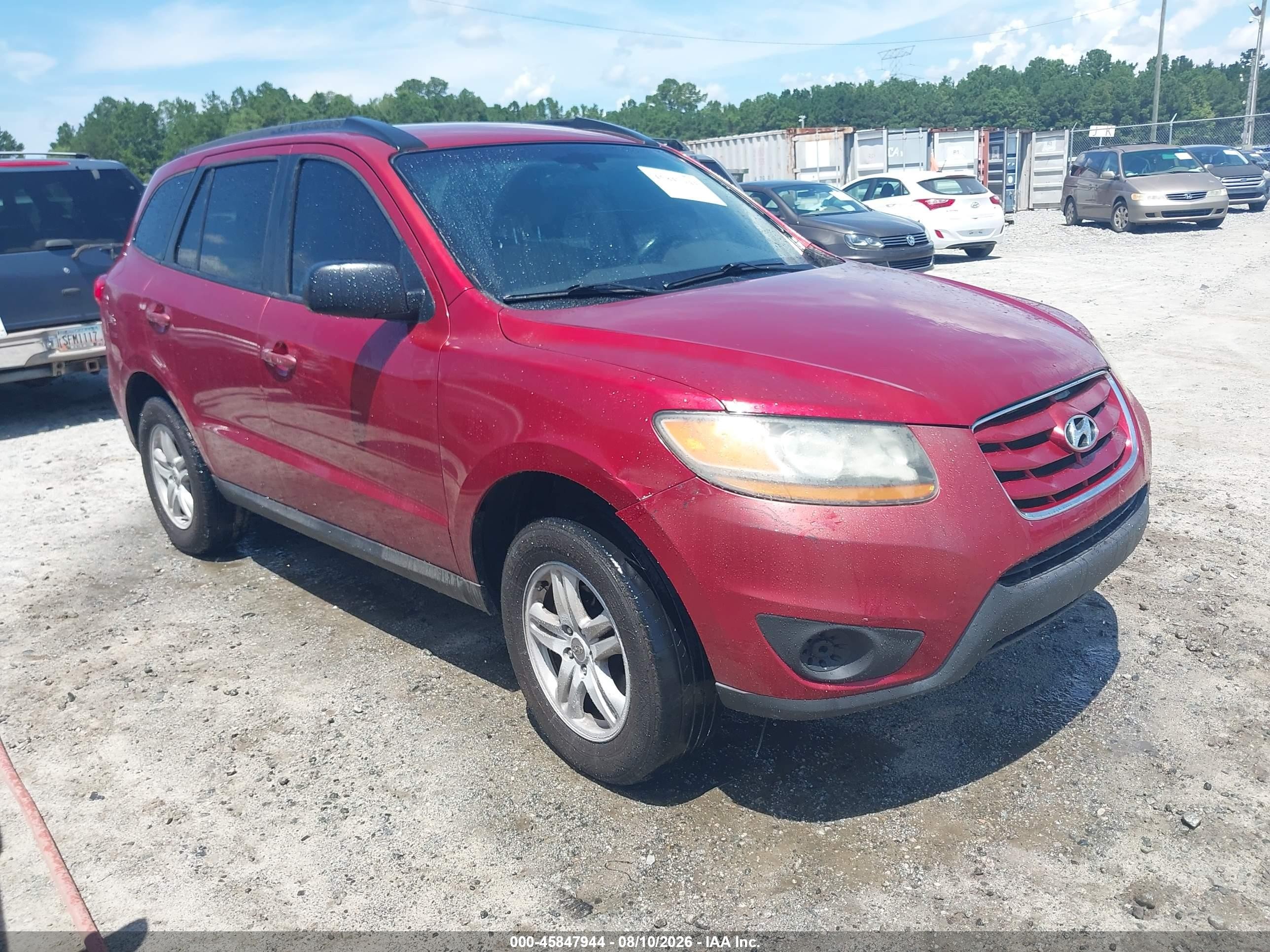 2010 Hyundai Santa Fe Gls Красный vin: 5NMSG3AB2AH383656