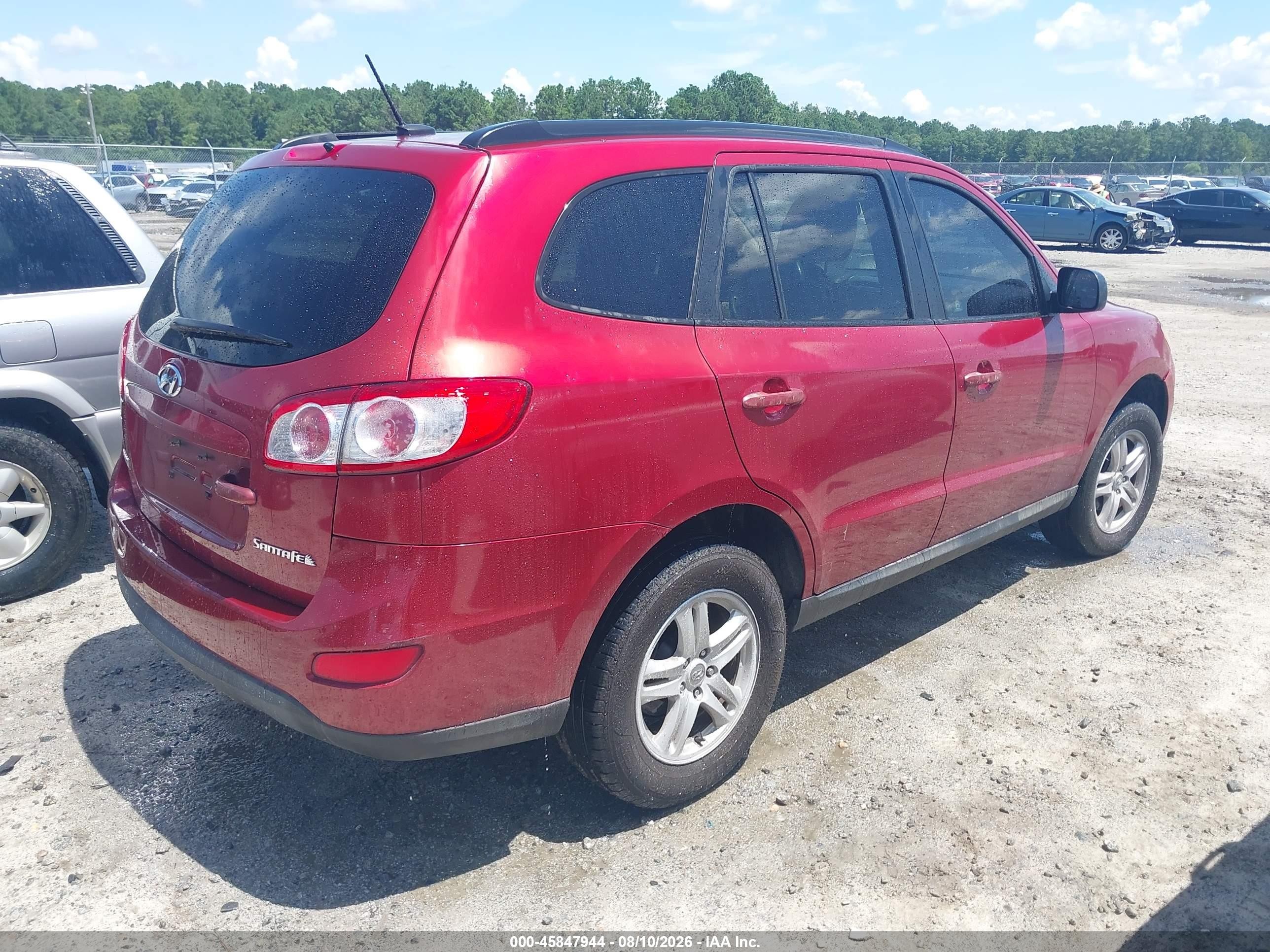 2010 Hyundai Santa Fe Gls Красный vin: 5NMSG3AB2AH383656
