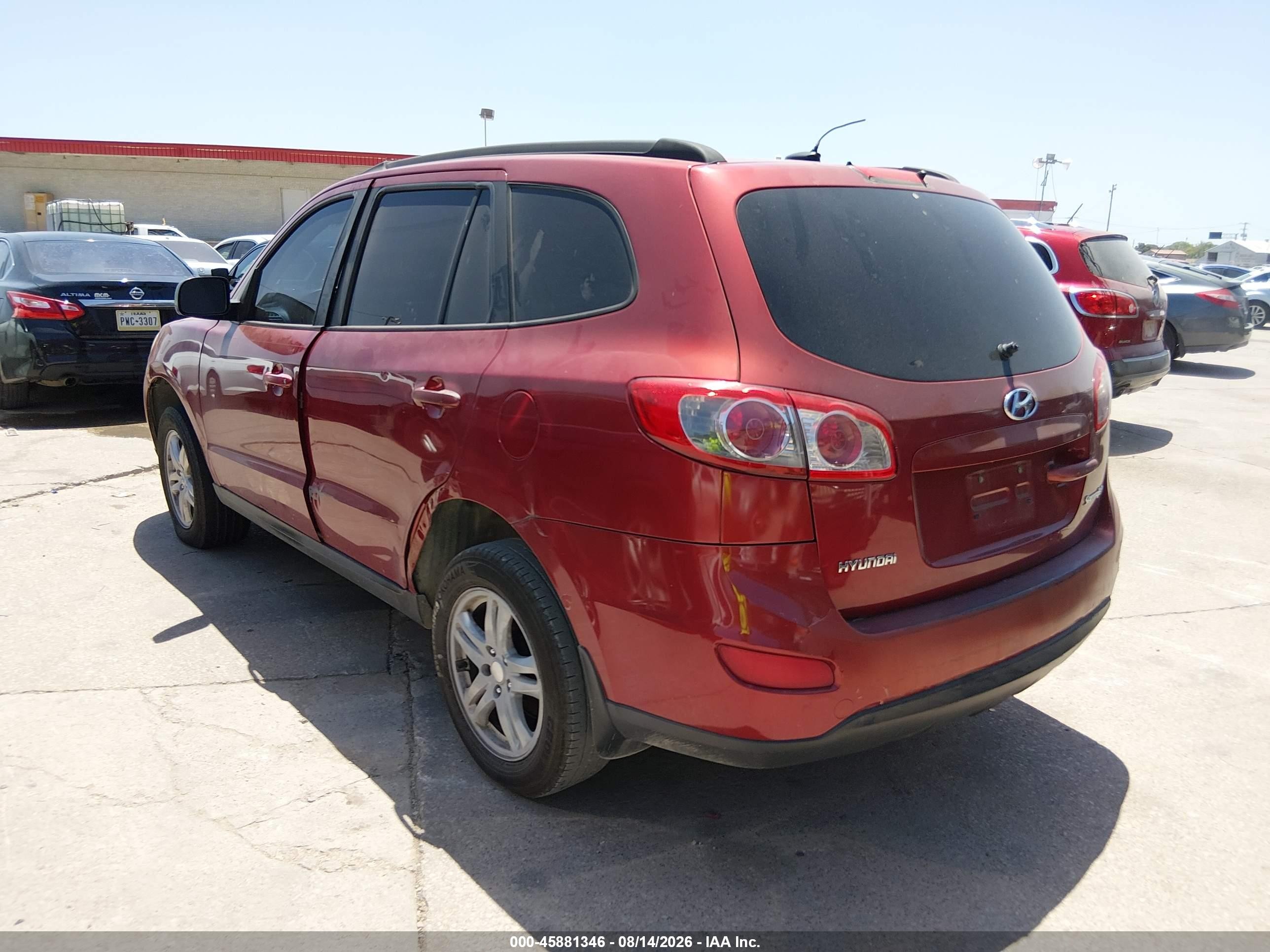 2010 Hyundai Santa Fe Gls Burgundy vin: 5NMSG3AB2AH384368