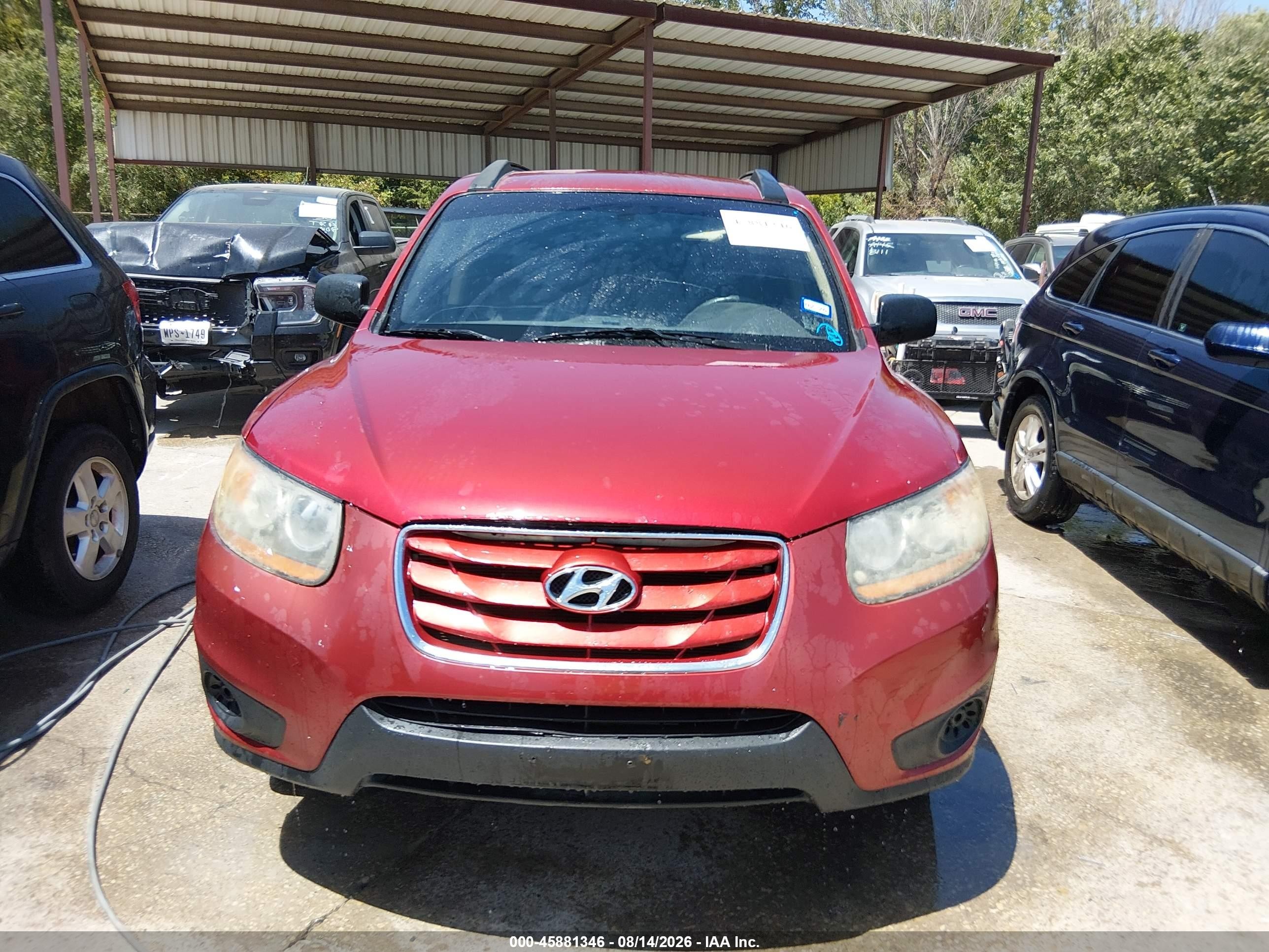 2010 Hyundai Santa Fe Gls Burgundy vin: 5NMSG3AB2AH384368