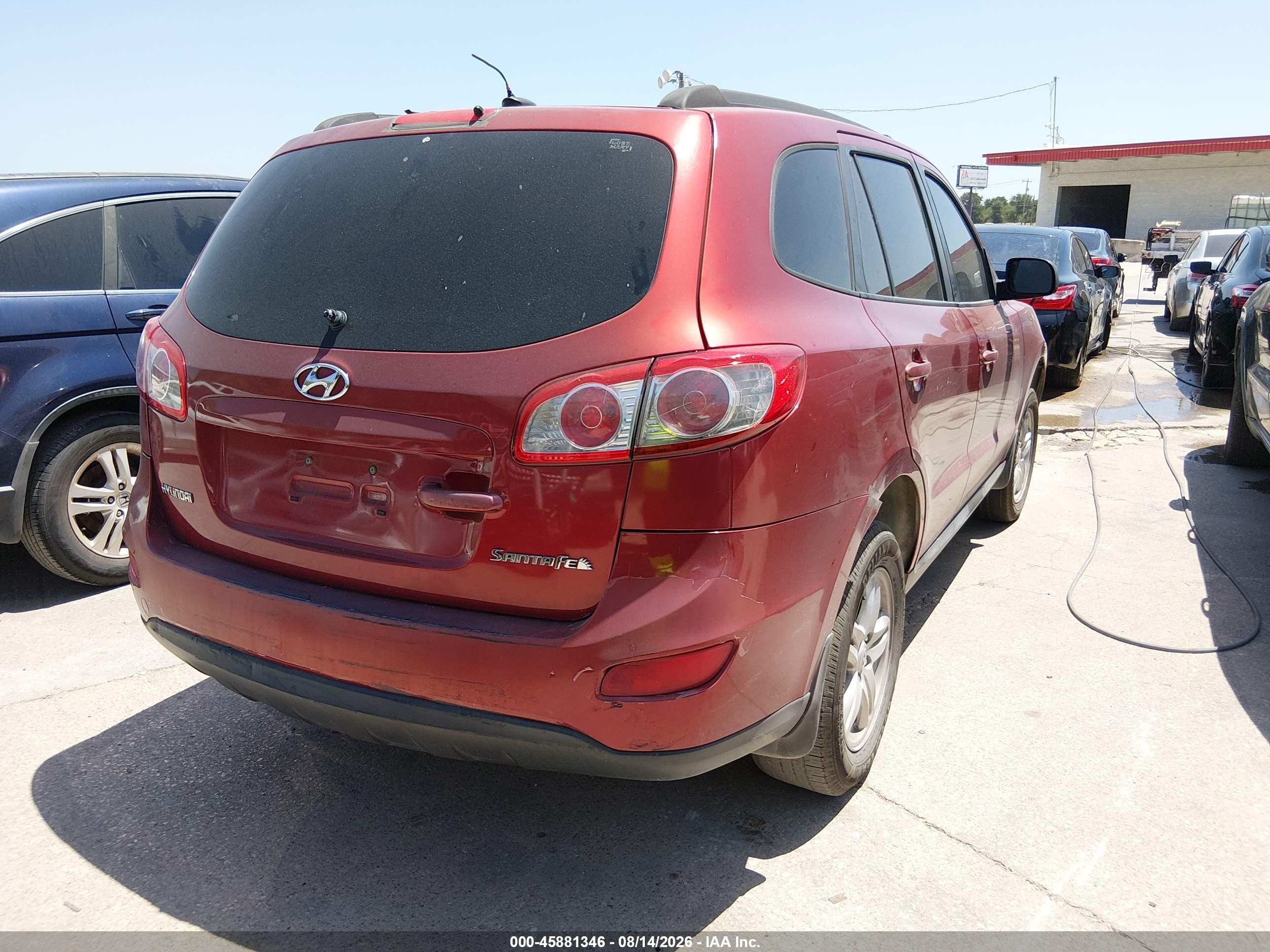 2010 Hyundai Santa Fe Gls Burgundy vin: 5NMSG3AB2AH384368