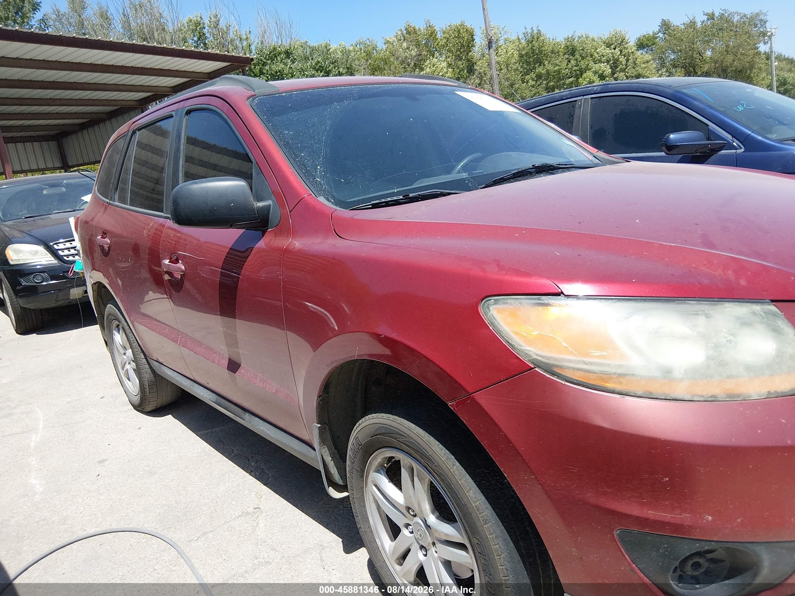 2010 Hyundai Santa Fe Gls Burgundy vin: 5NMSG3AB2AH384368