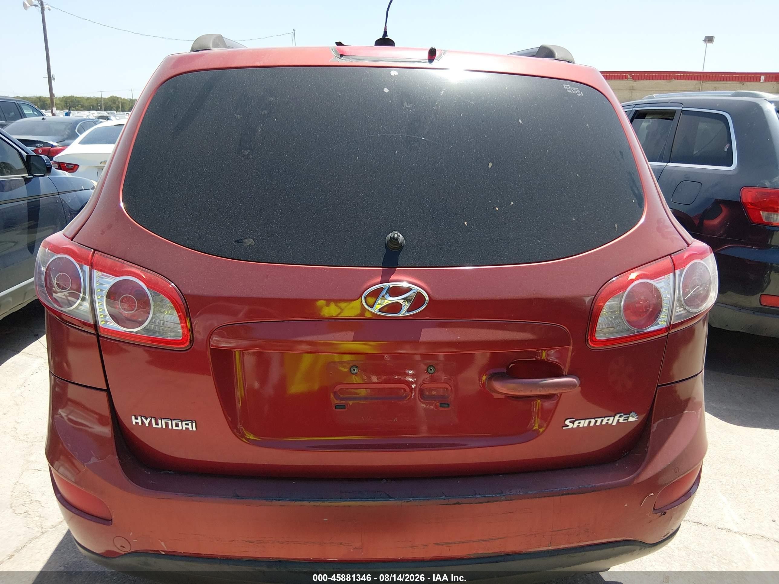 2010 Hyundai Santa Fe Gls Burgundy vin: 5NMSG3AB2AH384368