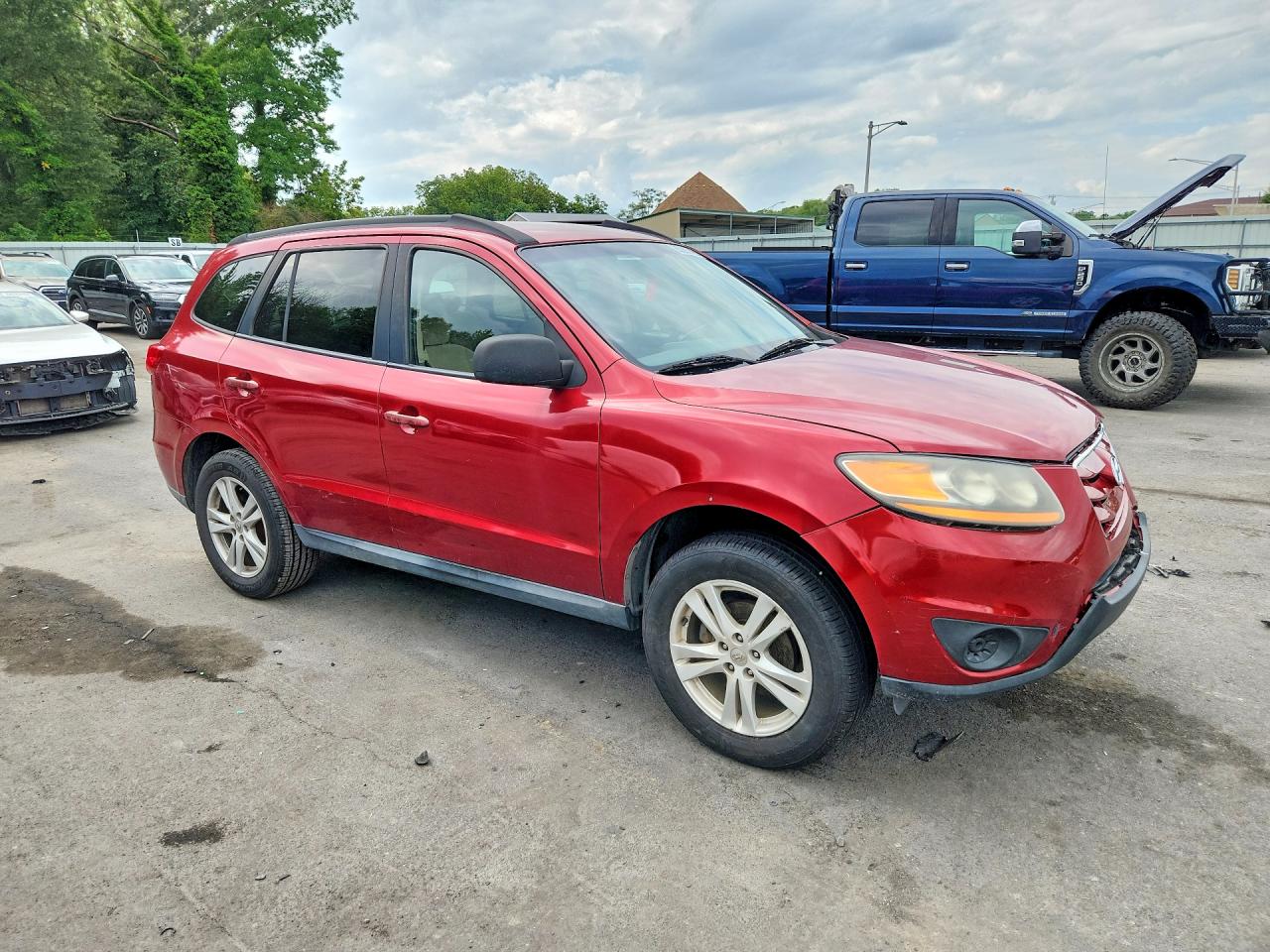 2010 Hyundai Santa Fe Gls Red vin: 5NMSG3AB2AH400133