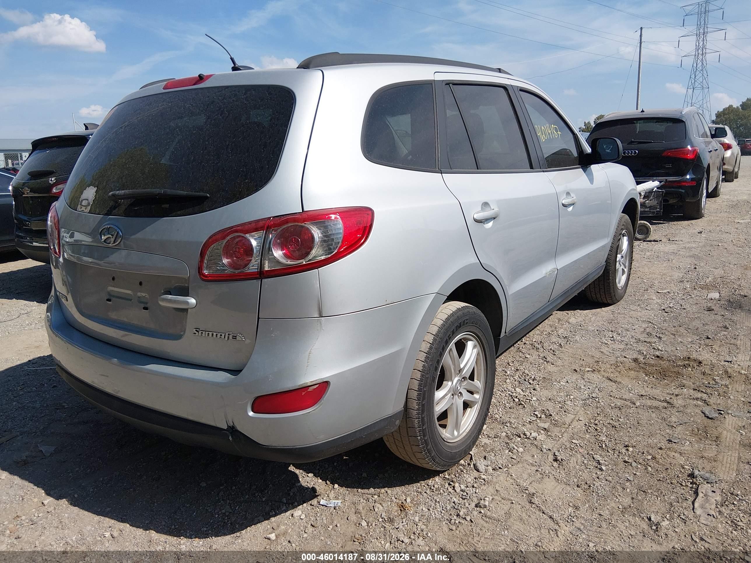 2010 Hyundai Santa Fe Gls Silver vin: 5NMSG3AB3AH338127