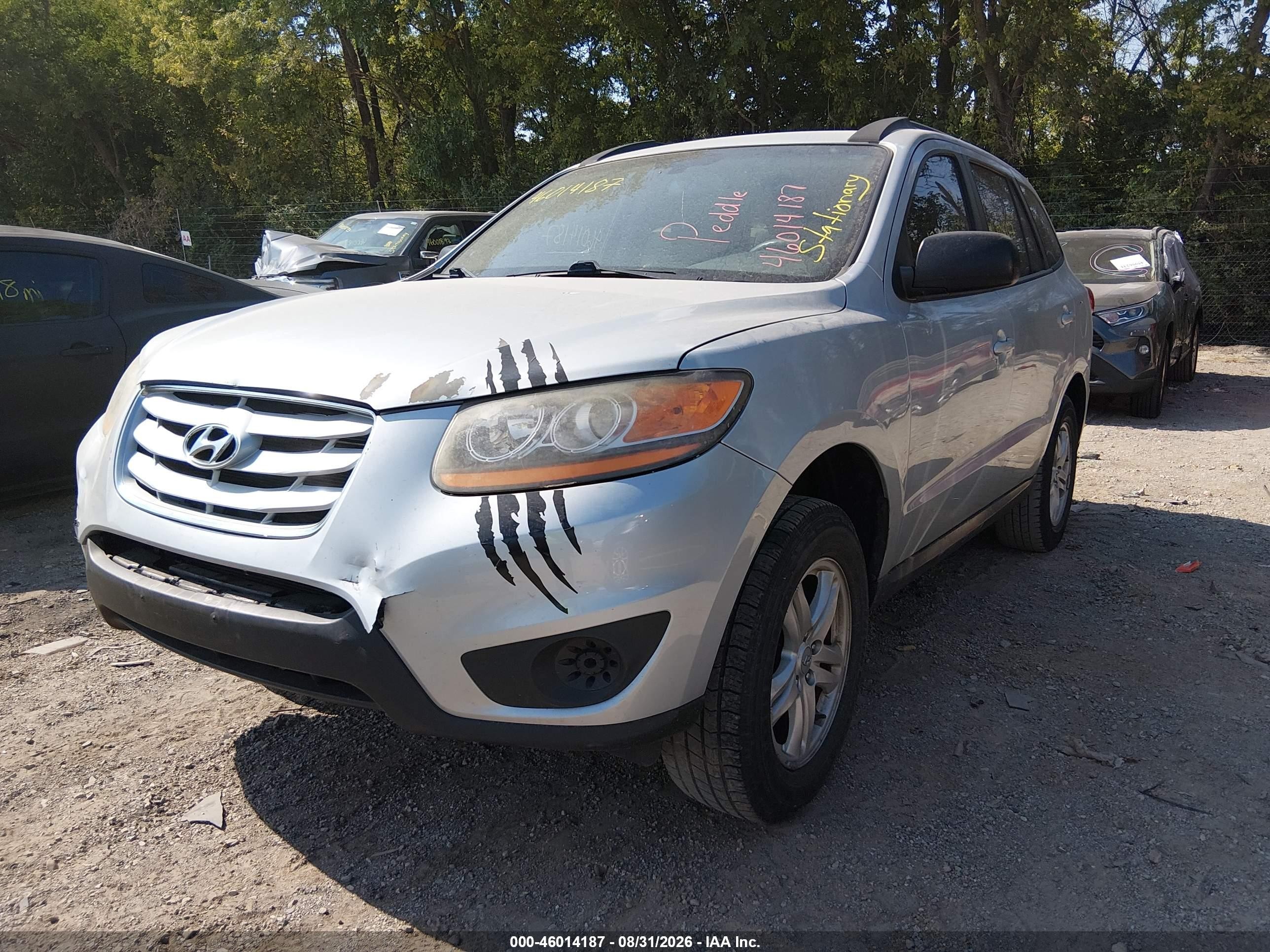 2010 Hyundai Santa Fe Gls Silver vin: 5NMSG3AB3AH338127