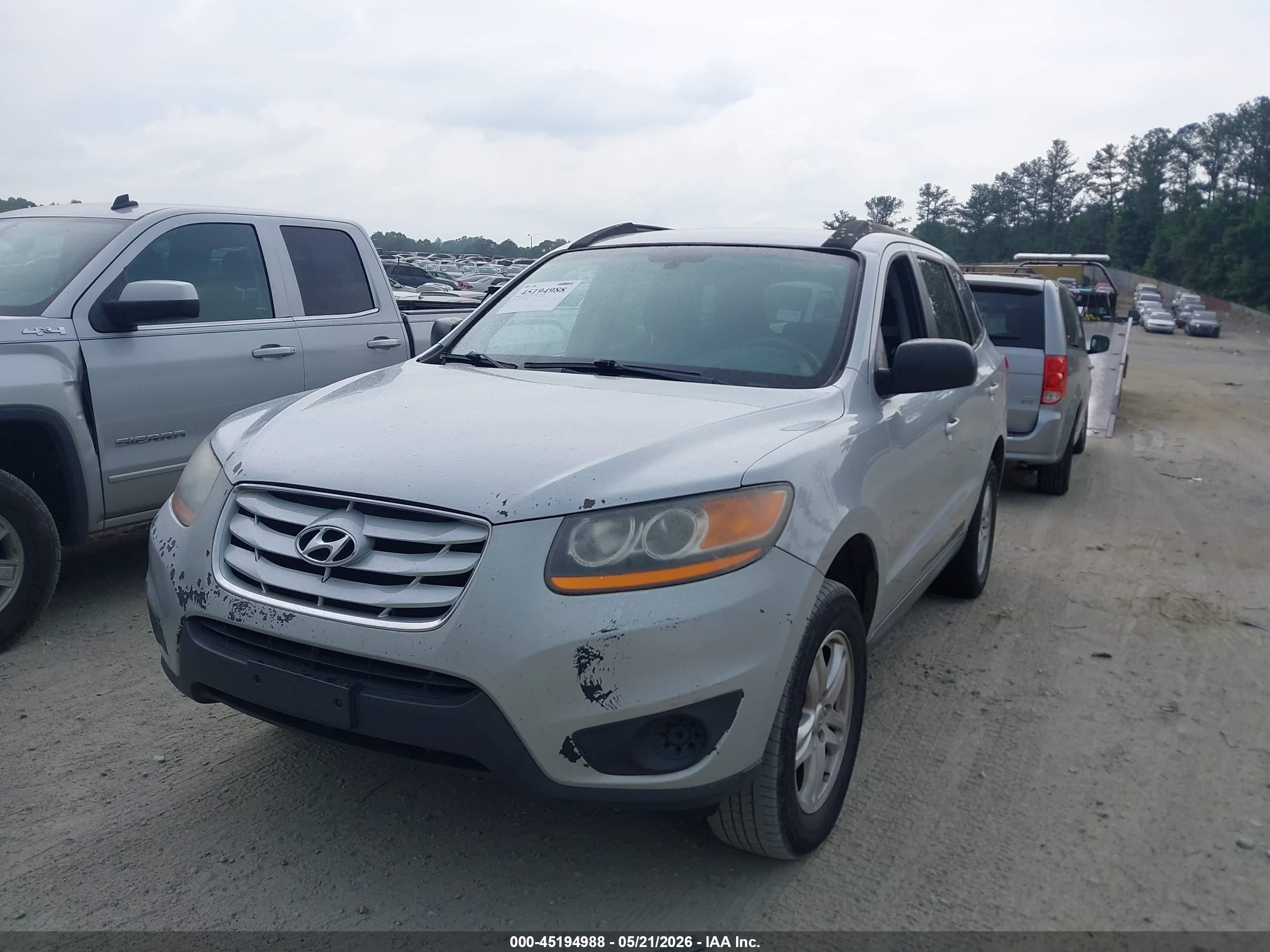 2010 Hyundai Santa Fe Gls Silver vin: 5NMSG3AB3AH342632