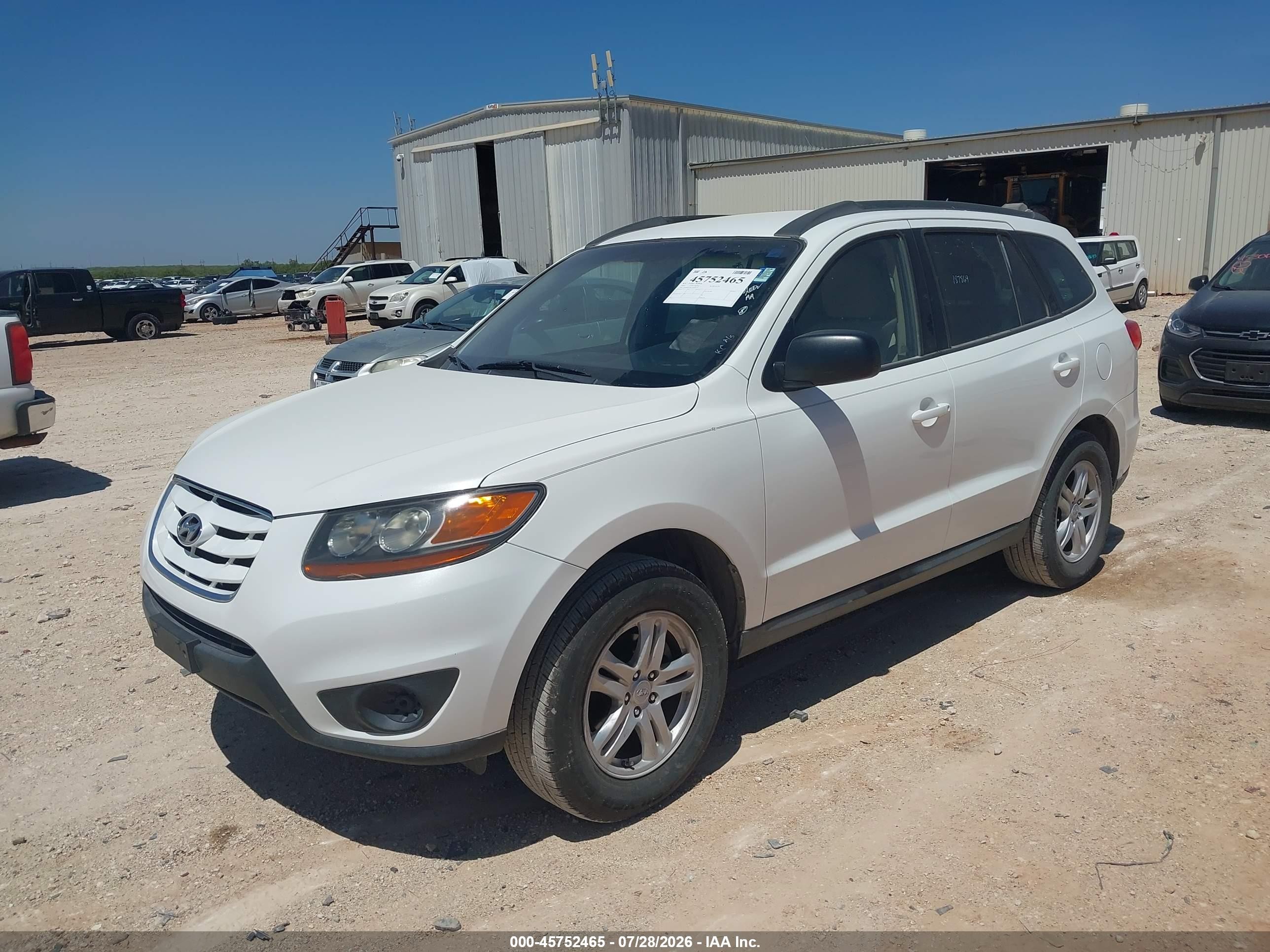 2010 Hyundai Santa Fe Gls White vin: 5NMSG3AB3AH390776