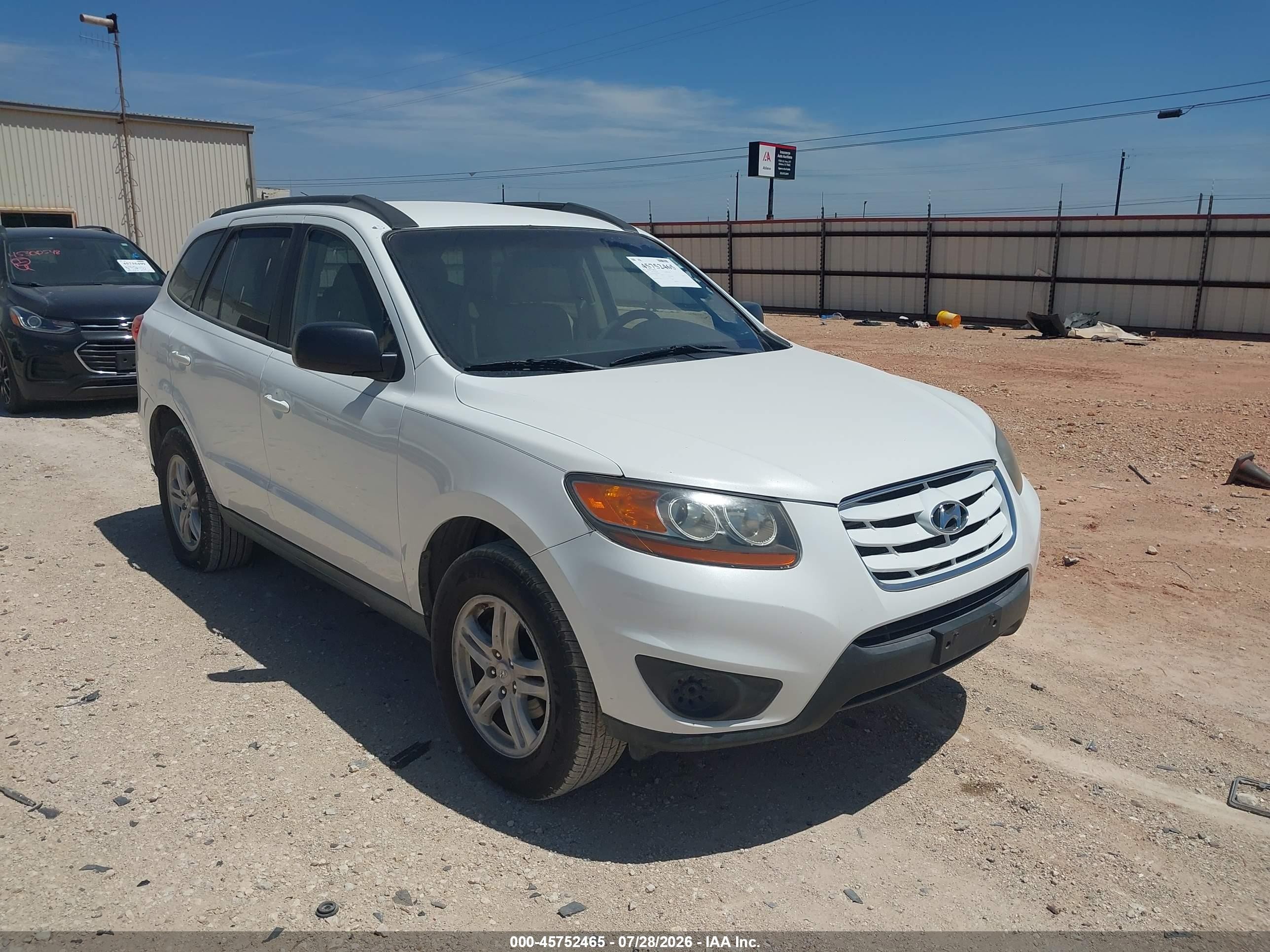 2010 Hyundai Santa Fe Gls White vin: 5NMSG3AB3AH390776