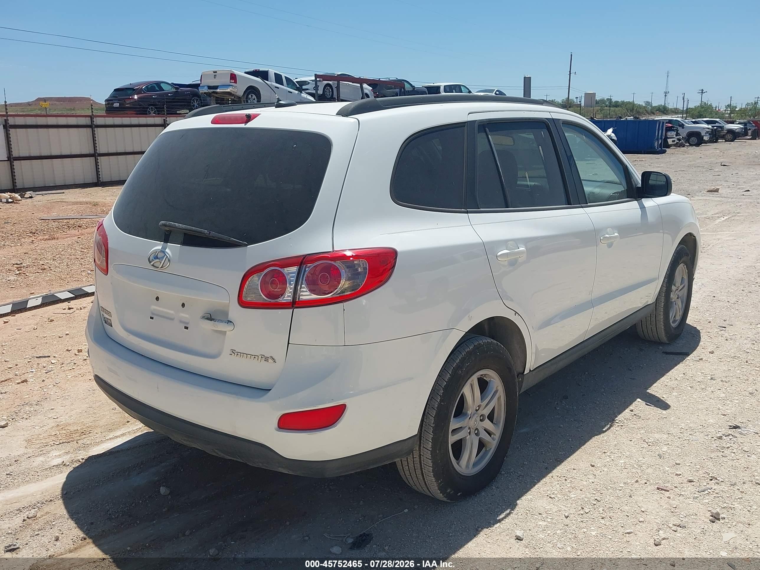 2010 Hyundai Santa Fe Gls White vin: 5NMSG3AB3AH390776