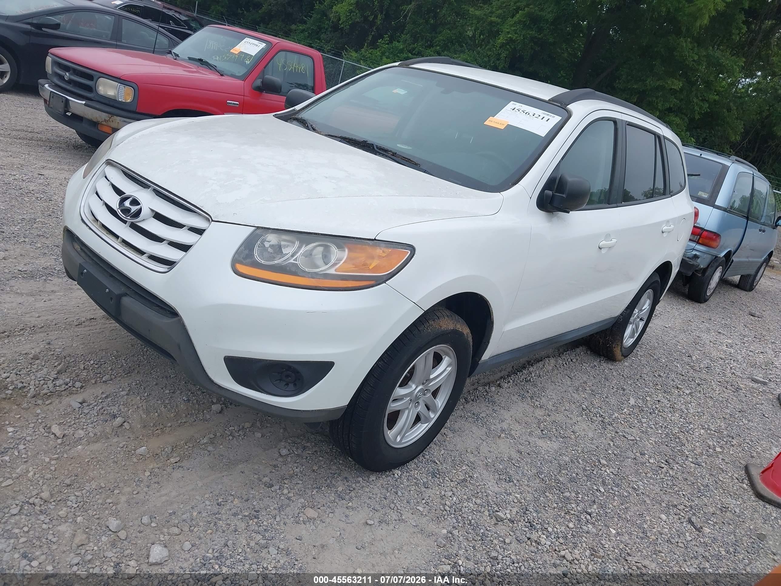 2010 Hyundai Santa Fe Gls White vin: 5NMSG3AB4AH335446