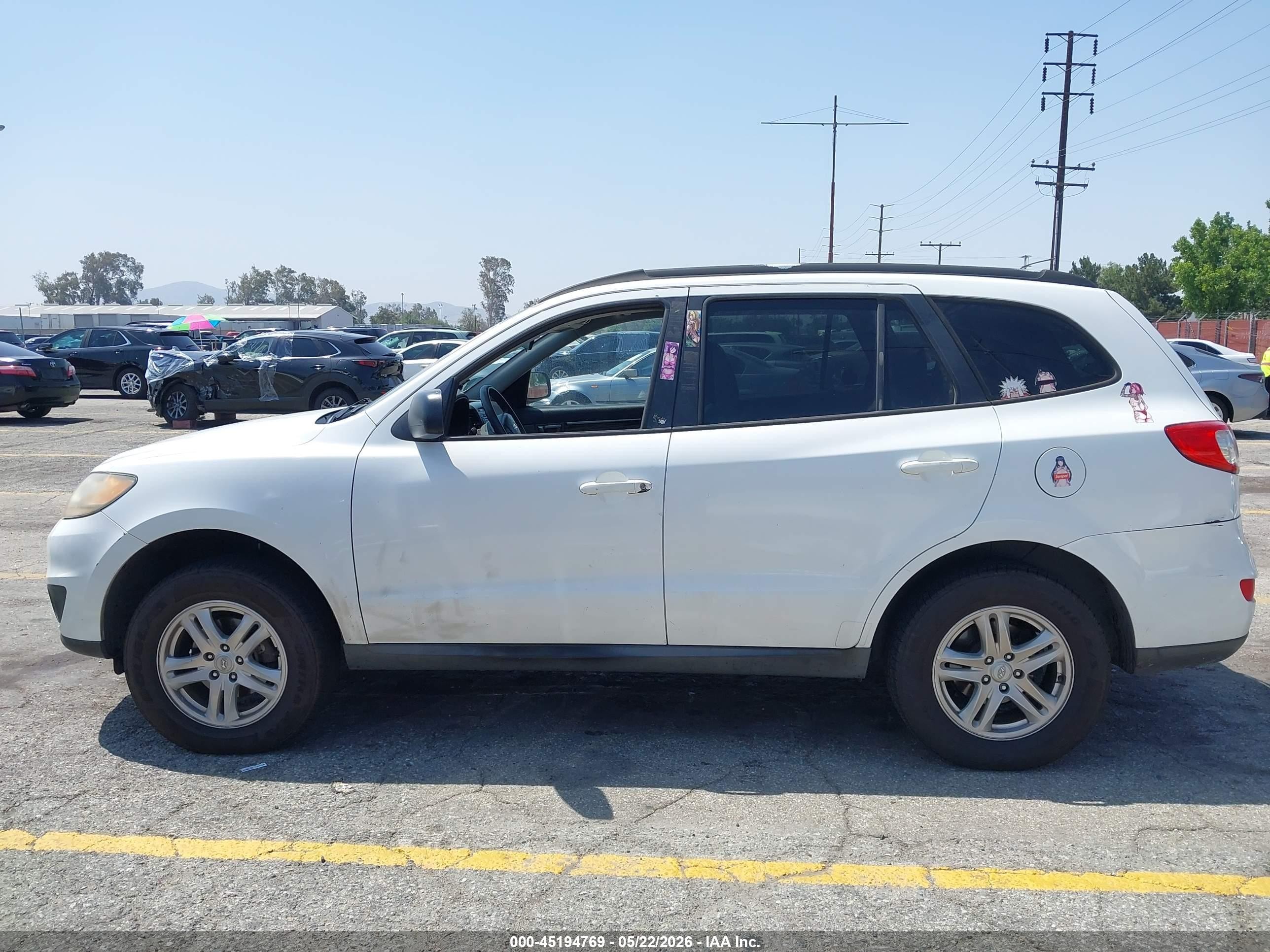 2010 Hyundai Santa Fe Gls White vin: 5NMSG3AB4AH377907
