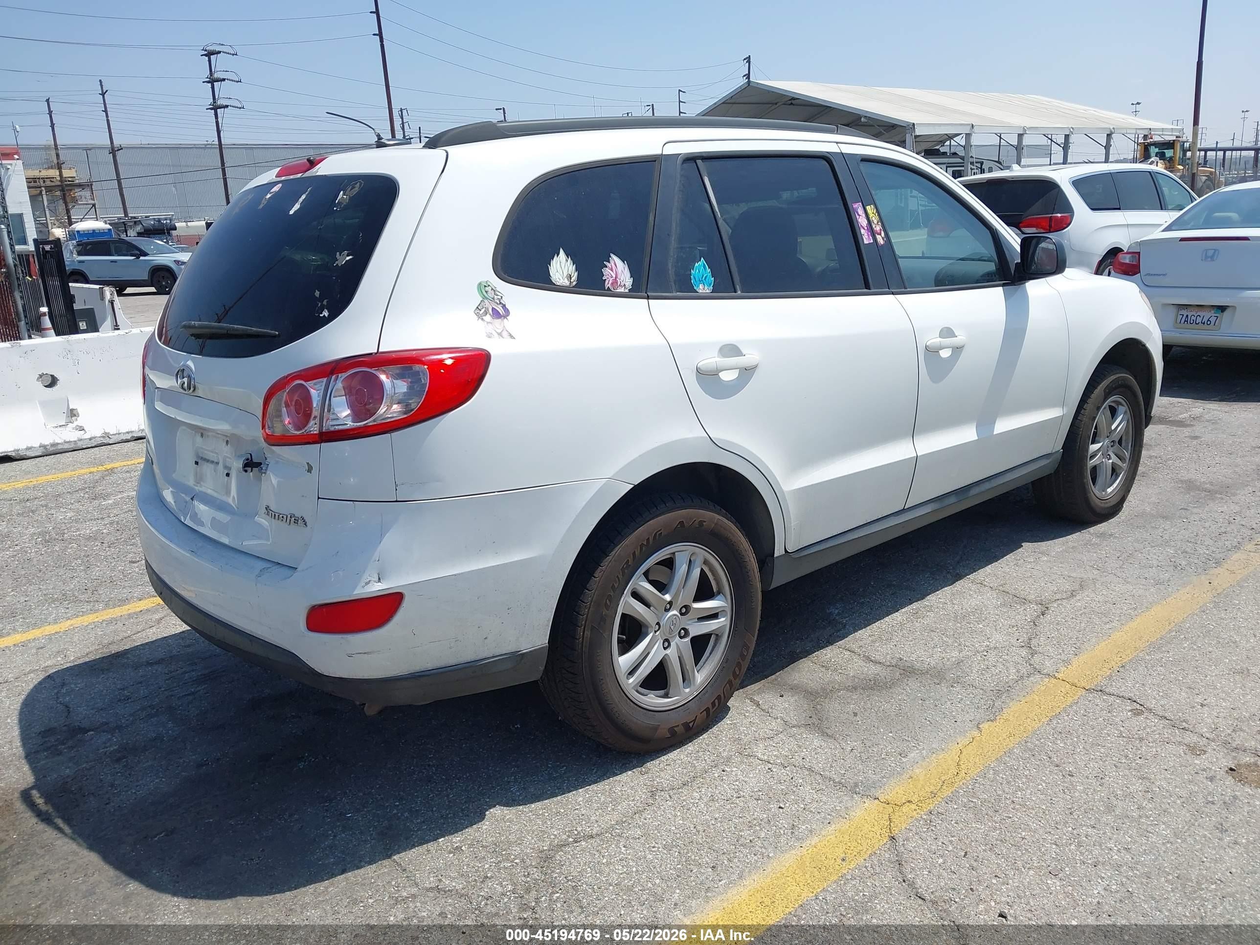 2010 Hyundai Santa Fe Gls White vin: 5NMSG3AB4AH377907