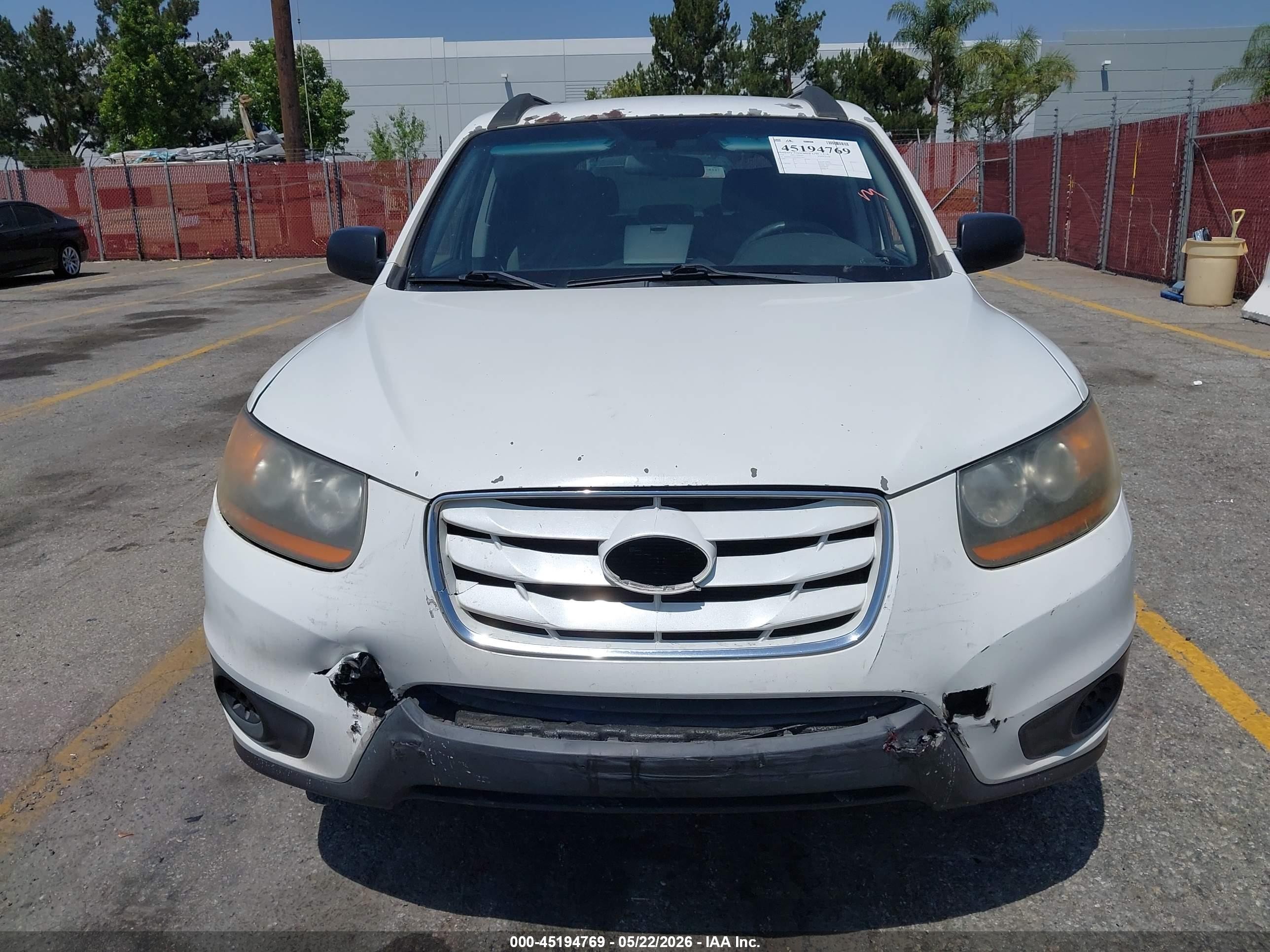 2010 Hyundai Santa Fe Gls White vin: 5NMSG3AB4AH377907