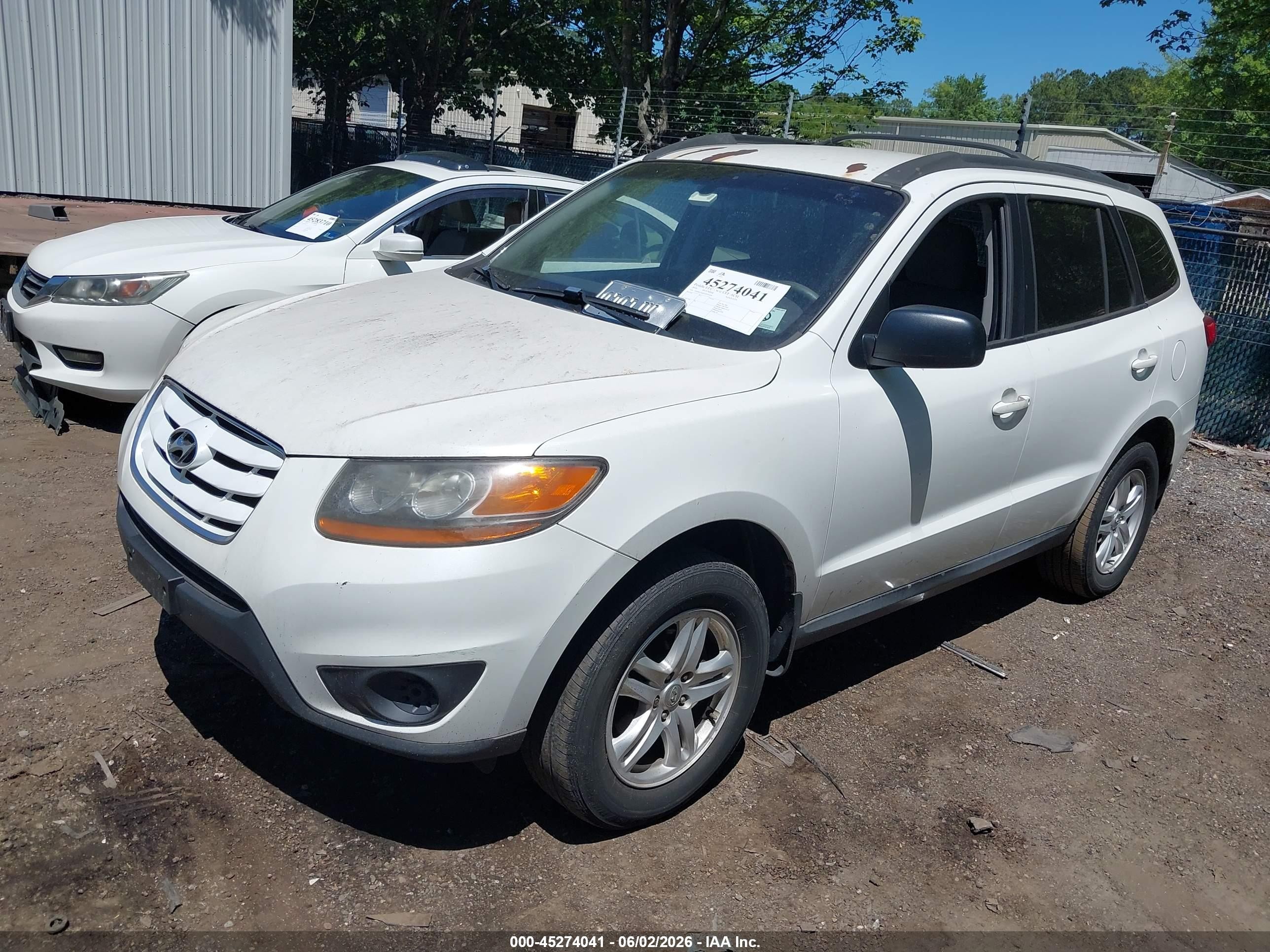 2010 Hyundai Santa Fe Gls White vin: 5NMSG3AB5AH391430