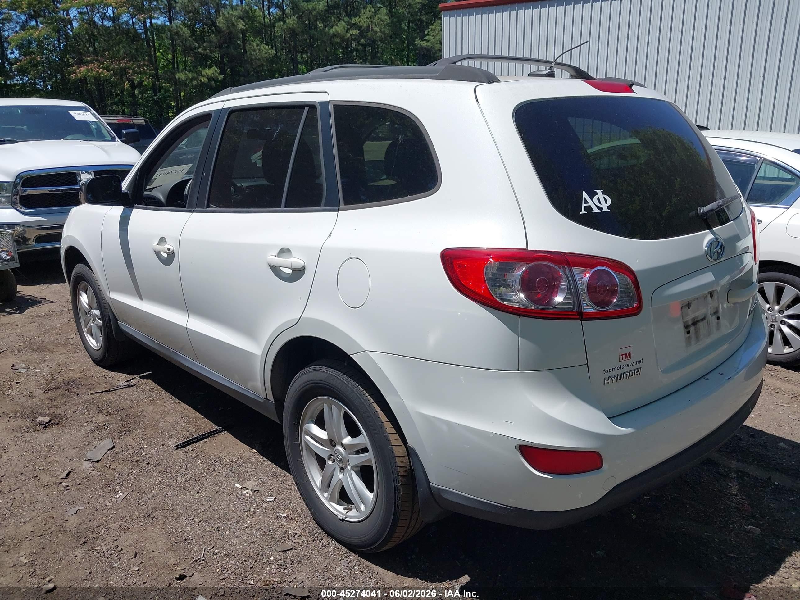 2010 Hyundai Santa Fe Gls White vin: 5NMSG3AB5AH391430