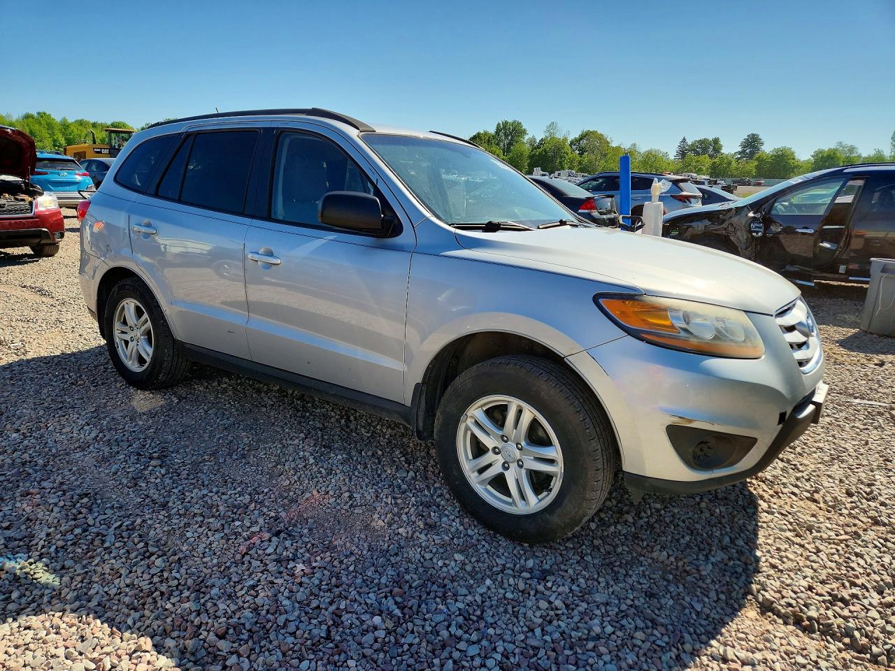 2010 Hyundai Santa Fe Gls Silver vin: 5NMSG3AB6AH414438