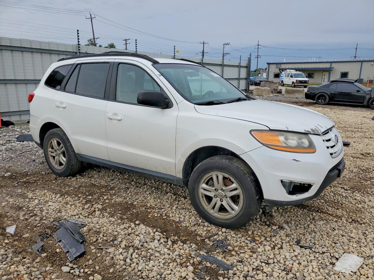 2010 Hyundai Santa Fe Gls White vin: 5NMSG3AB6AH414732