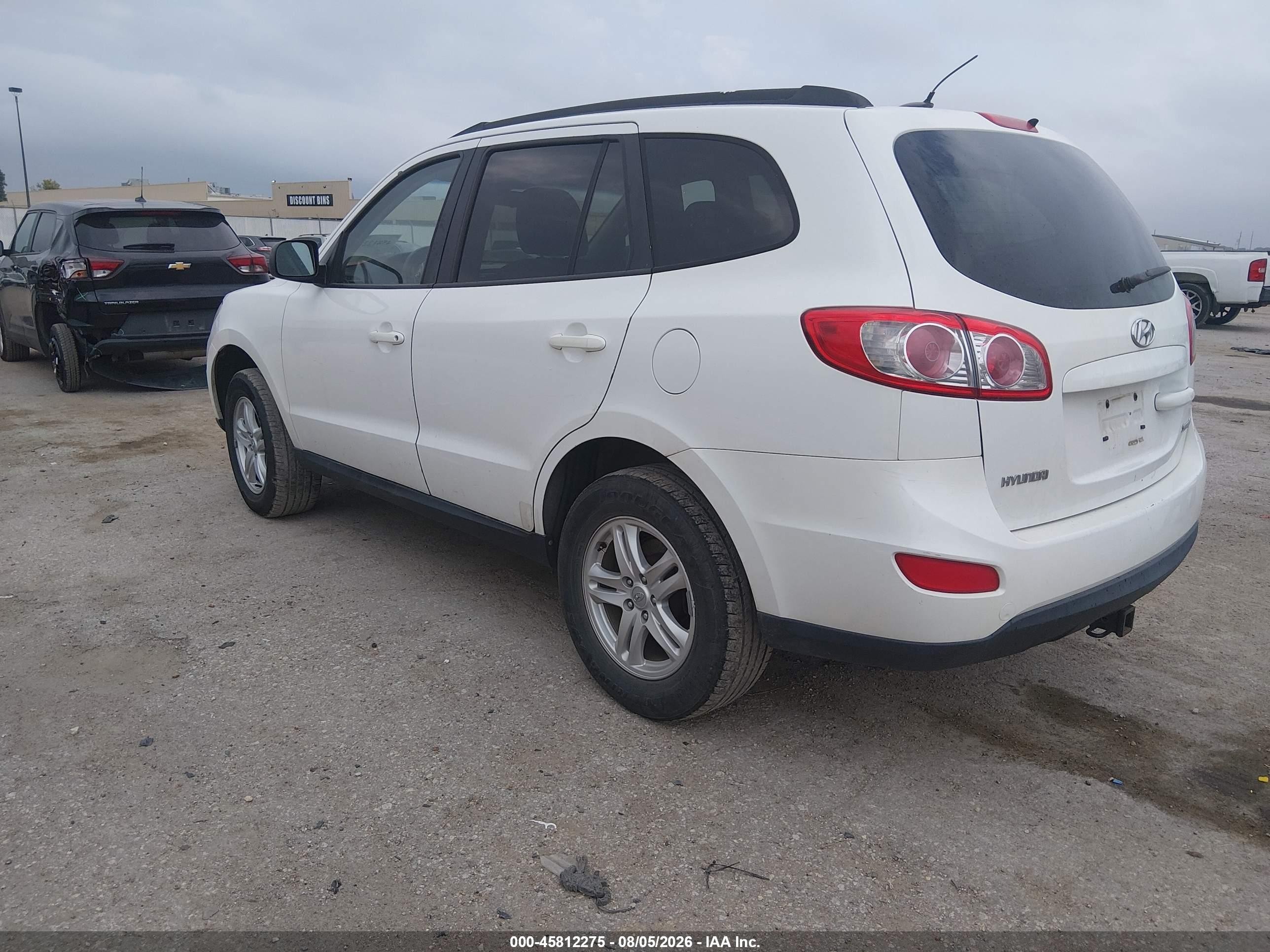 2010 Hyundai Santa Fe Gls White vin: 5NMSG3AB7AH348353