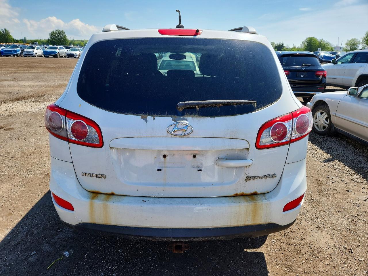 2010 Hyundai Santa Fe Gls White vin: 5NMSG3AB7AH363080