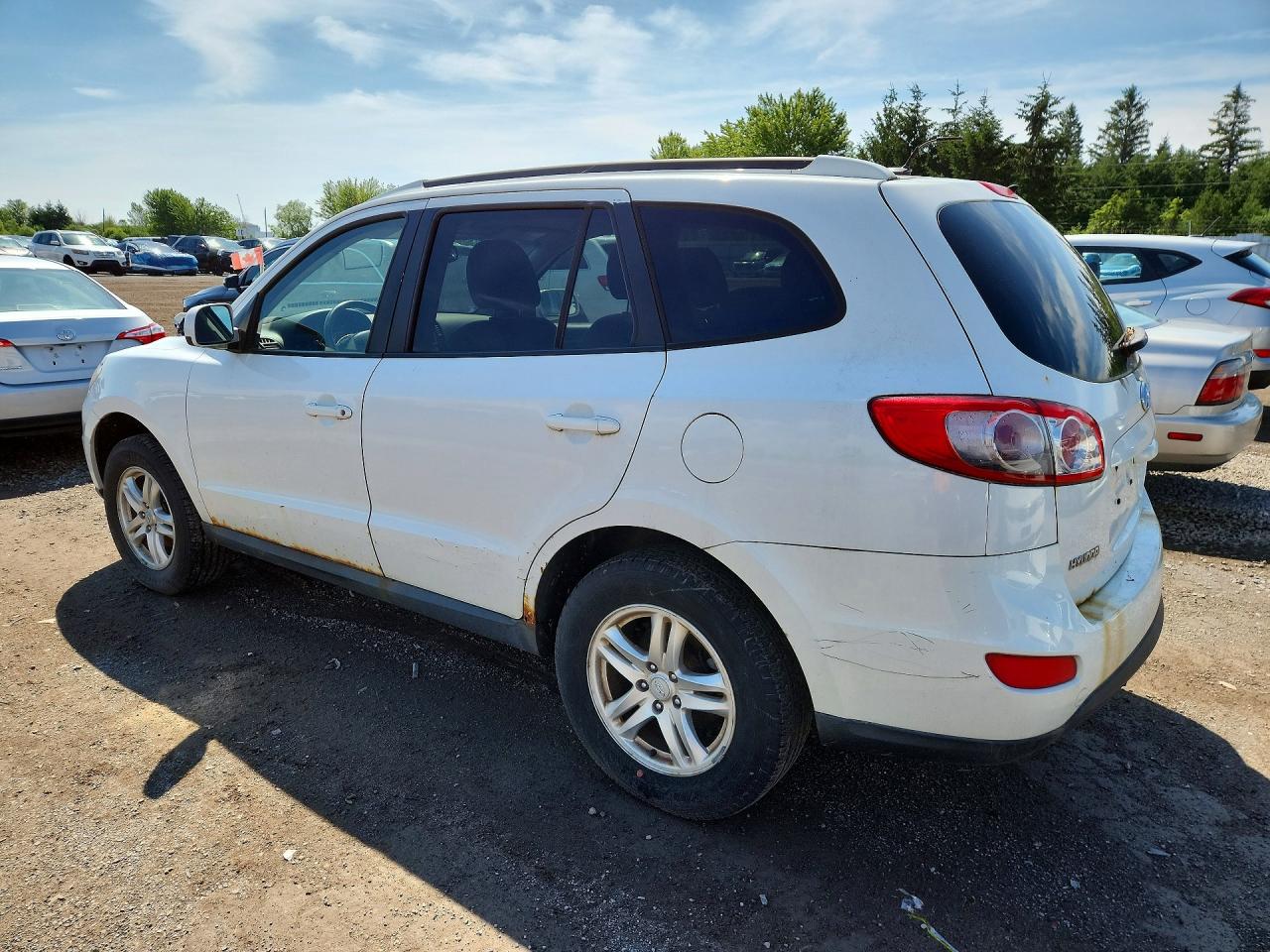 2010 Hyundai Santa Fe Gls White vin: 5NMSG3AB7AH363080