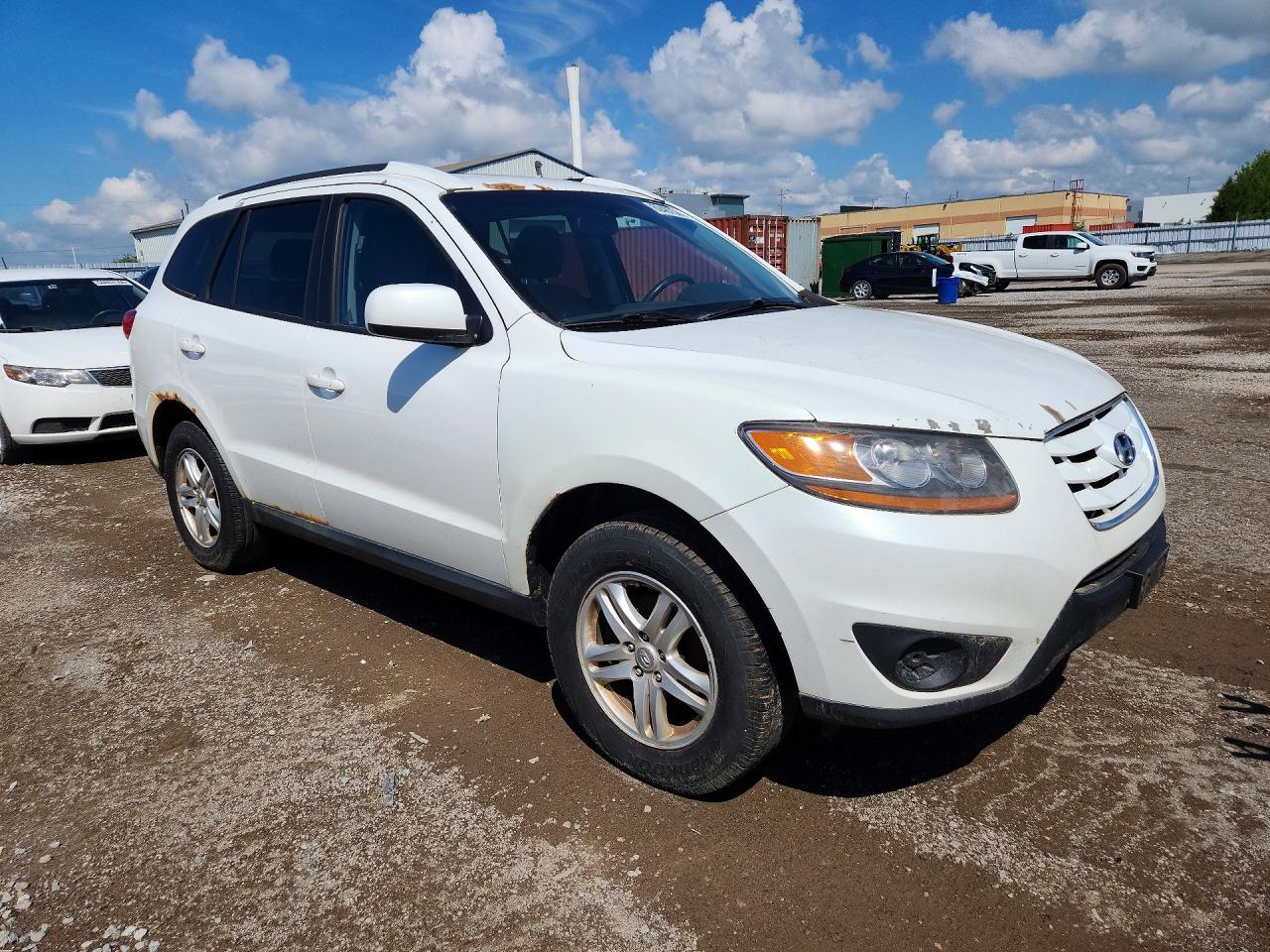 2010 Hyundai Santa Fe Gls White vin: 5NMSG3AB7AH363080