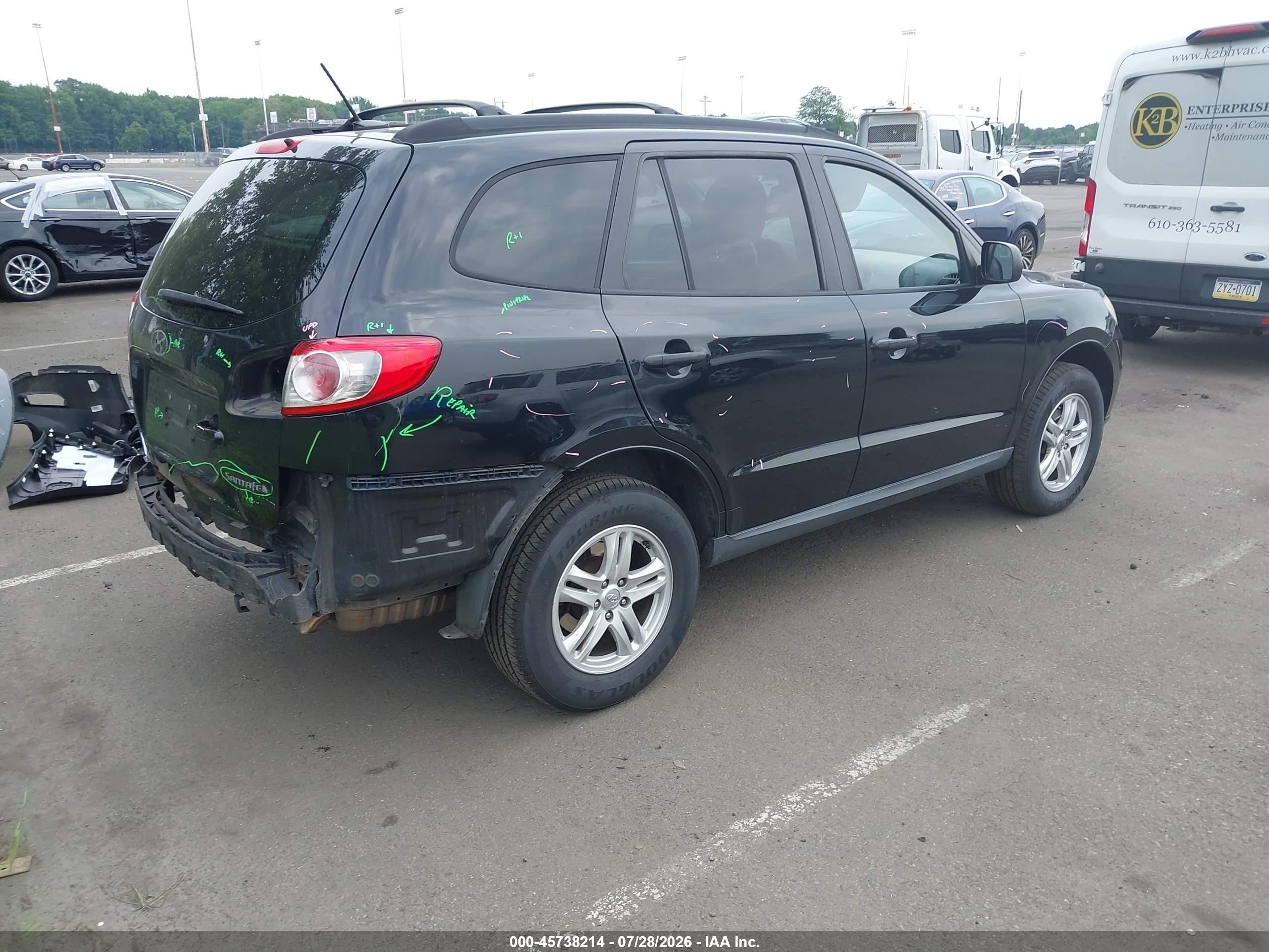 2010 Hyundai Santa Fe Gls Black vin: 5NMSG3AB7AH364309