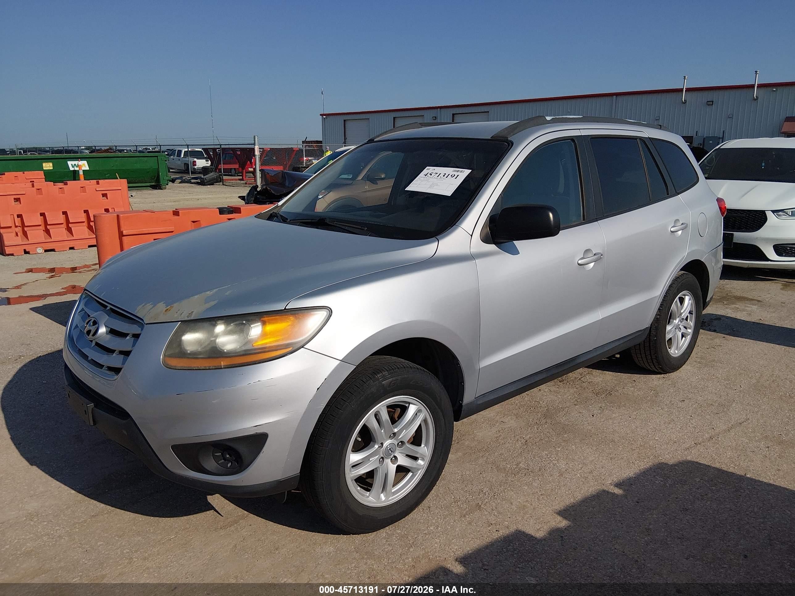 2010 Hyundai Santa Fe Gls Silver vin: 5NMSG3AB9AH366580