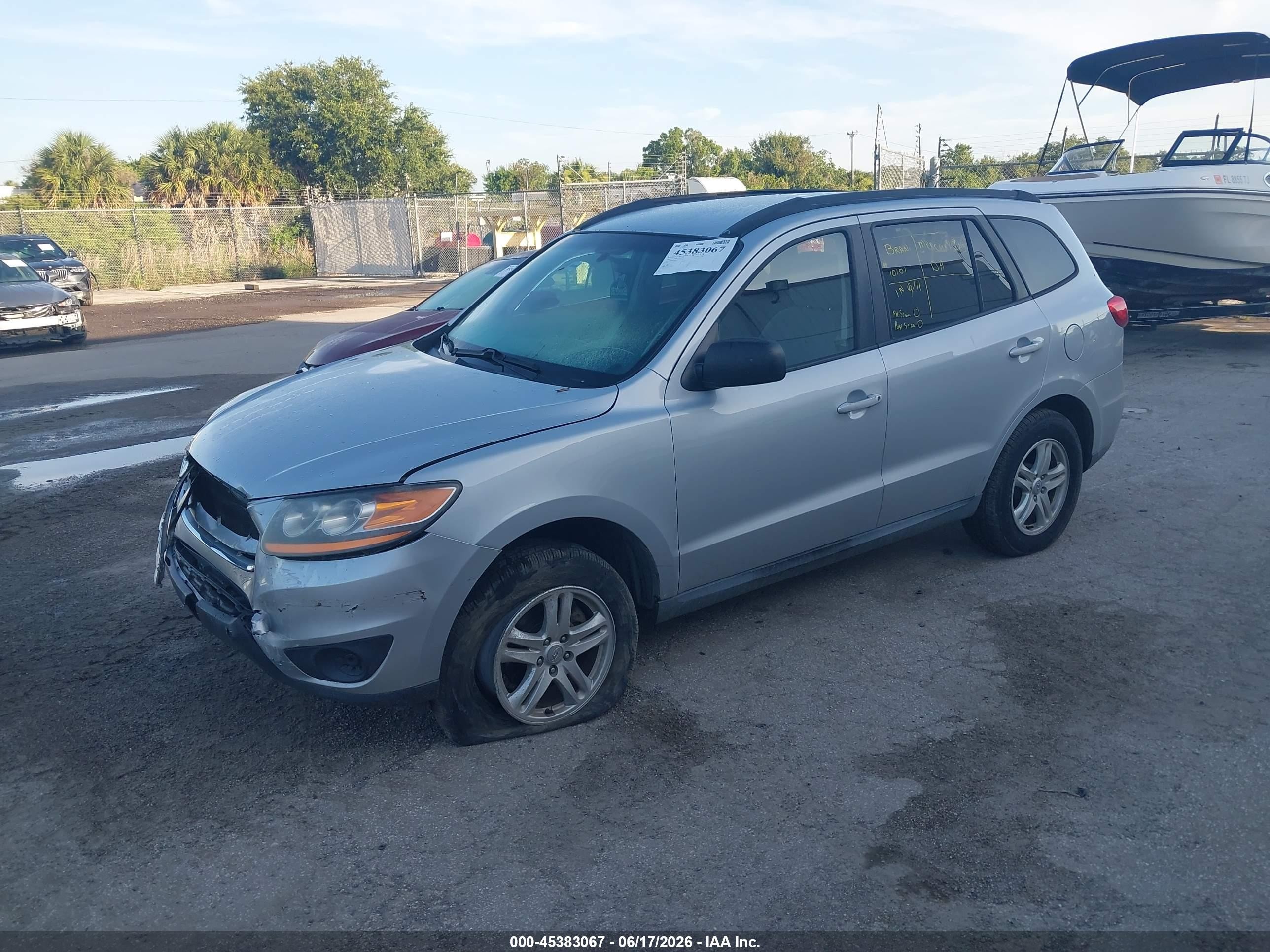 2010 Hyundai Santa Fe Gls Silver vin: 5NMSG3AB9AH368331