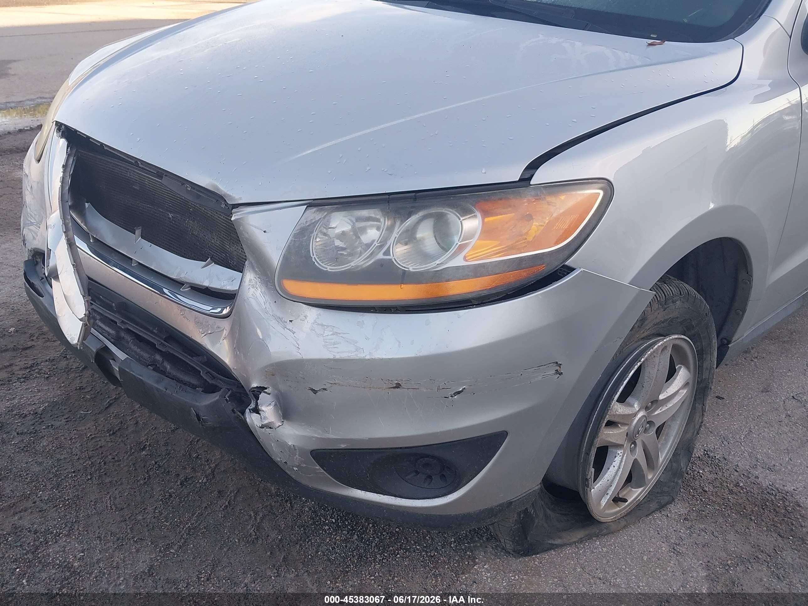 2010 Hyundai Santa Fe Gls Silver vin: 5NMSG3AB9AH368331