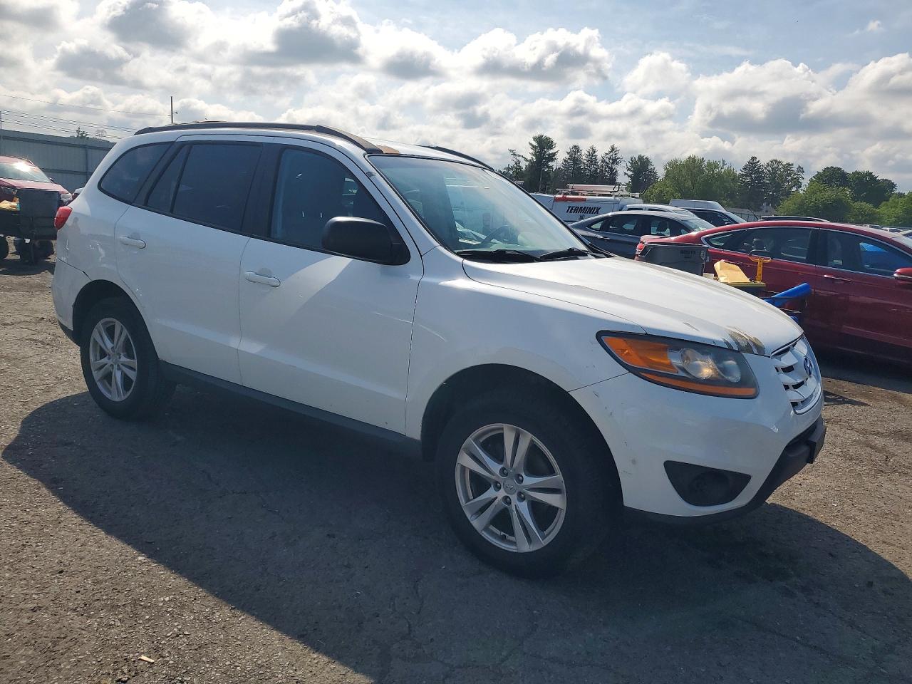 2010 Hyundai Santa Fe Gls White vin: 5NMSG3AB9AH414756