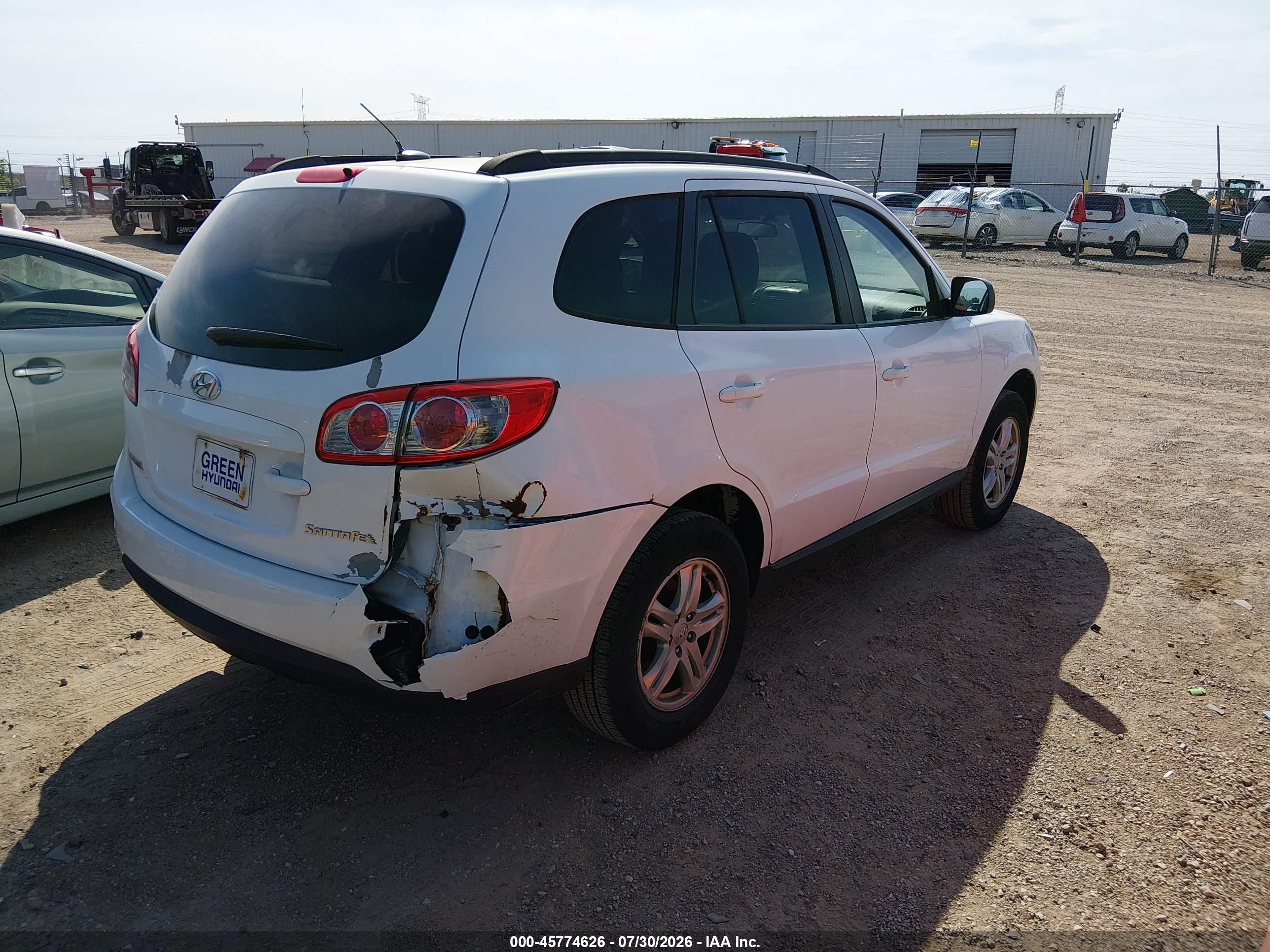2010 Hyundai Santa Fe Gls White vin: 5NMSG3ABXAH412708