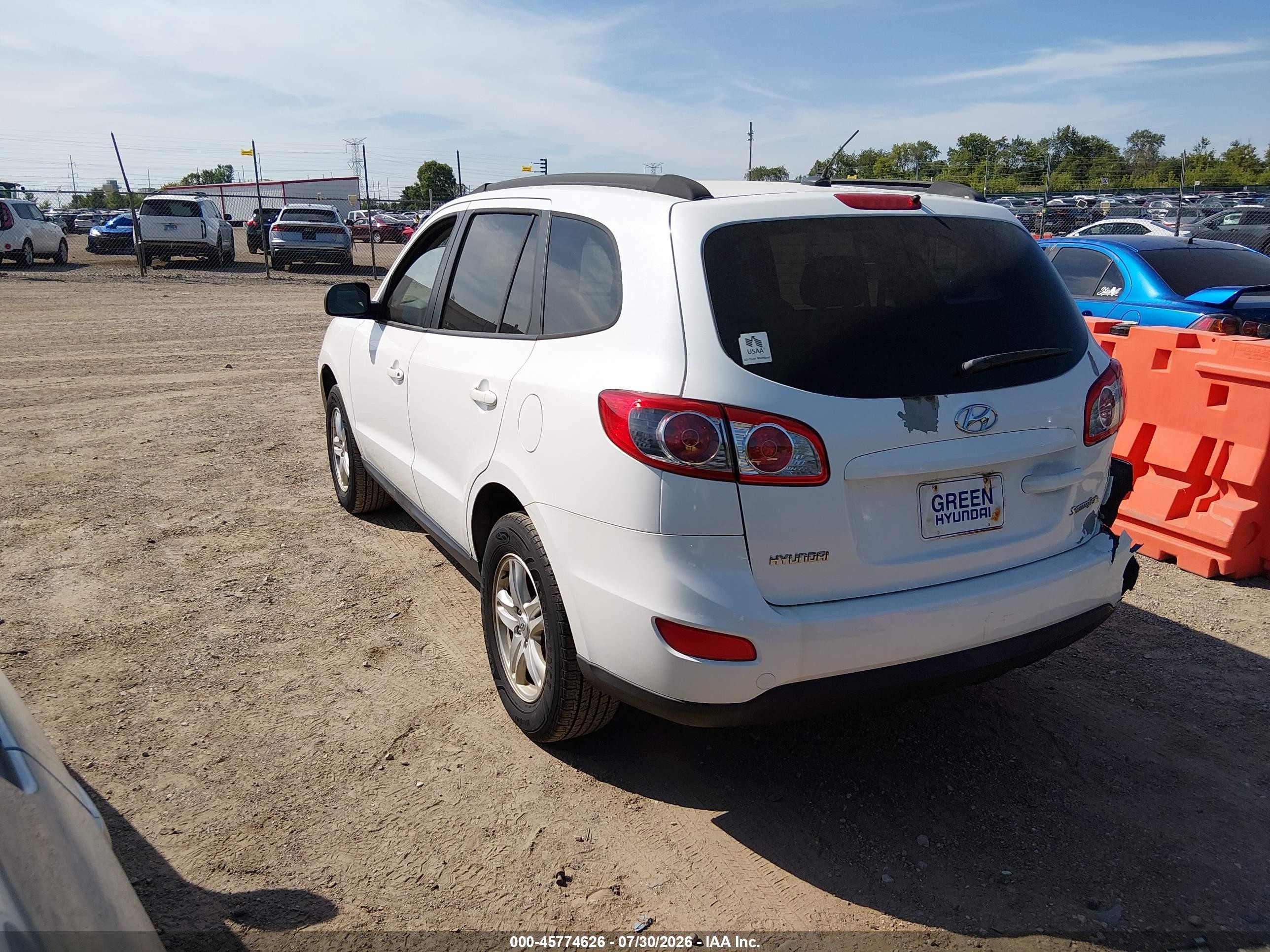 2010 Hyundai Santa Fe Gls White vin: 5NMSG3ABXAH412708