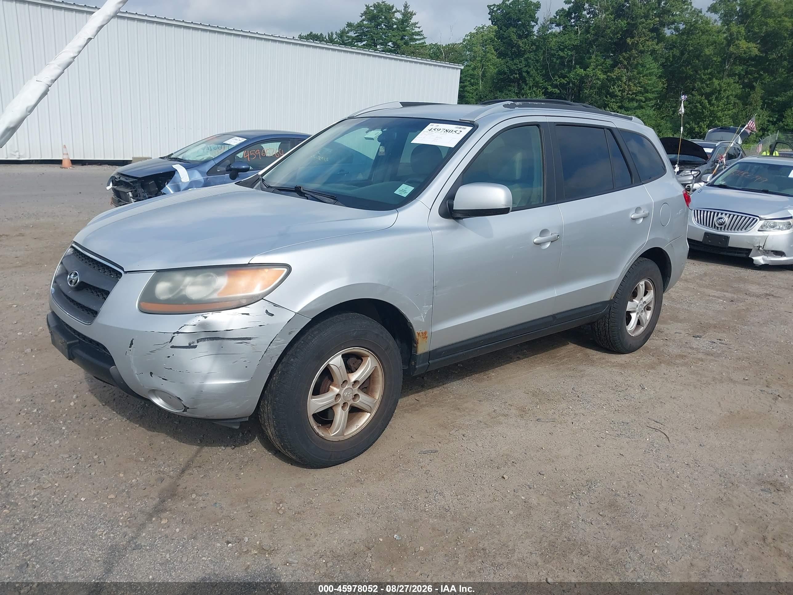 2007 Hyundai Santa Fe Gls Silver vin: 5NMSG73D07H034722