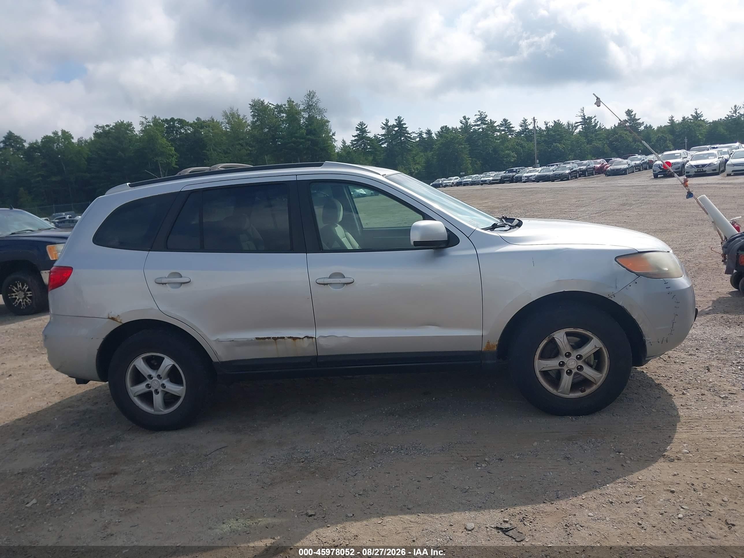 2007 Hyundai Santa Fe Gls Silver vin: 5NMSG73D07H034722